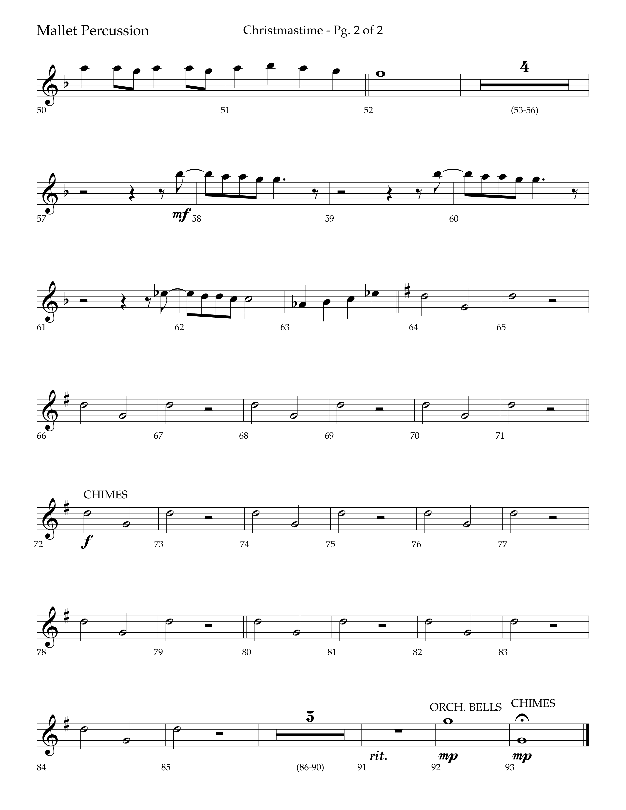 Christmastime (Choral Anthem SATB) Mallets (Lifeway Choral / Arr. Trey Ivey)