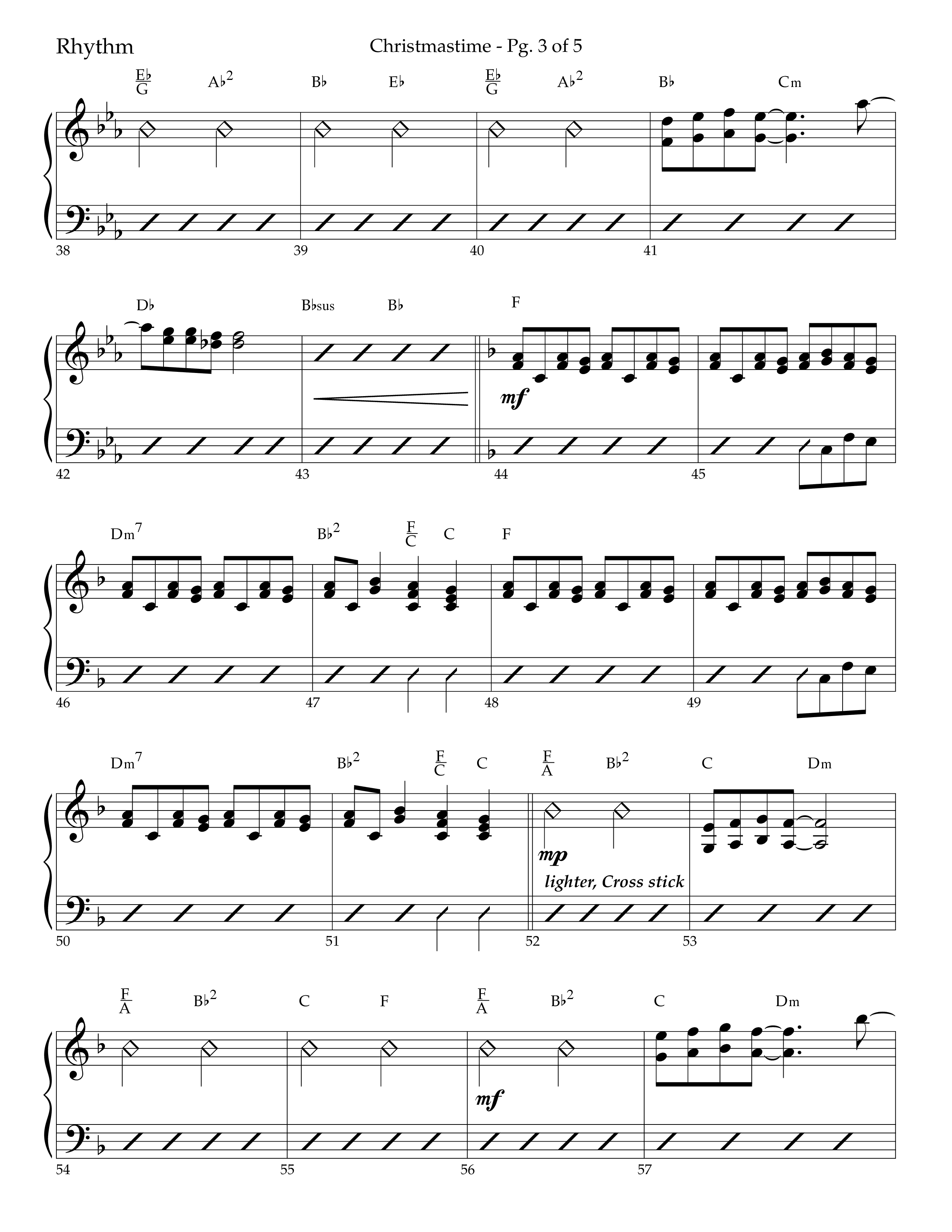 Christmastime (Choral Anthem SATB) Rhythm Chart (Lifeway Choral / Arr. Trey Ivey)