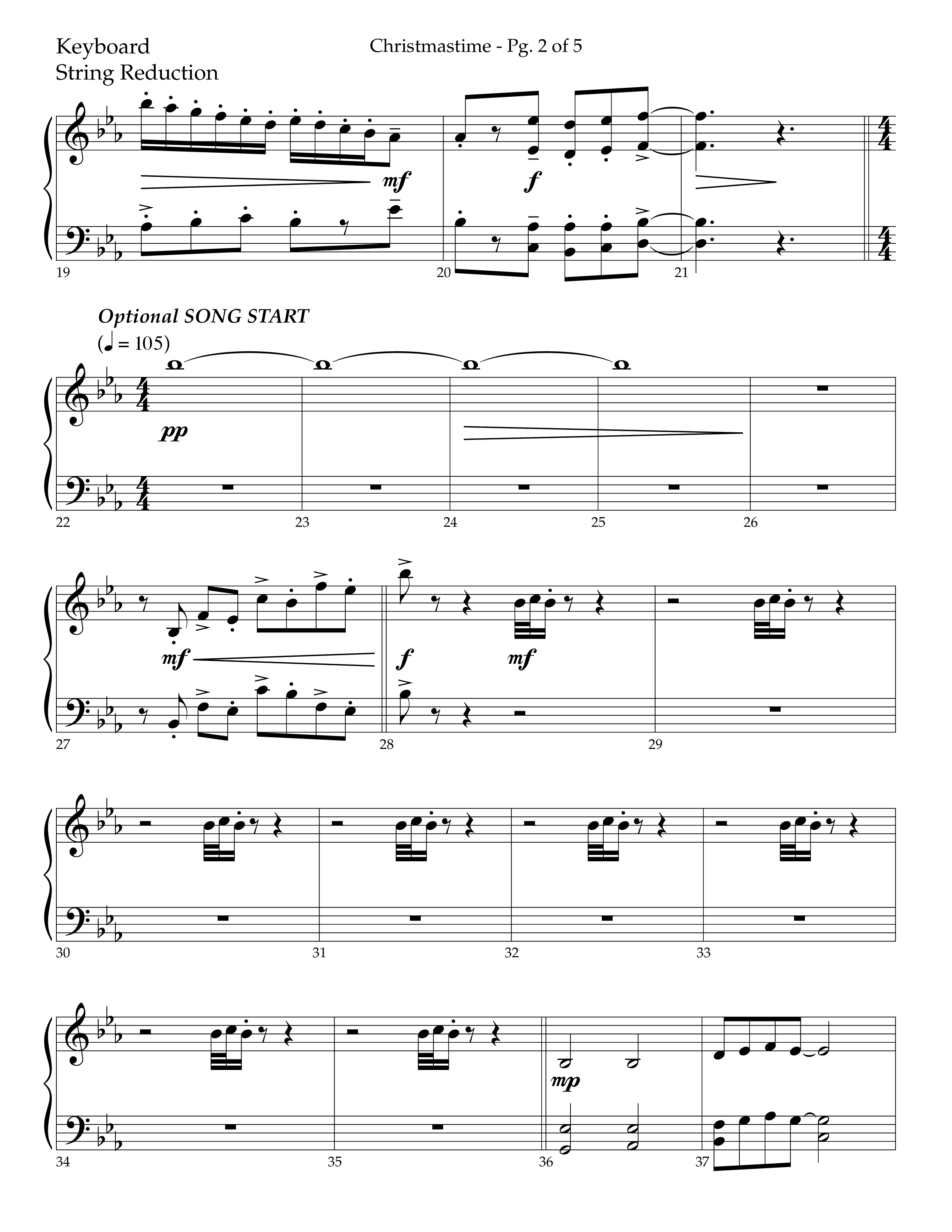 Christmastime (Choral Anthem SATB) String Reduction (Lifeway Choral / Arr. Trey Ivey)