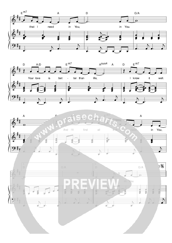 Your Love Lead & Piano (Hillsong Worship)