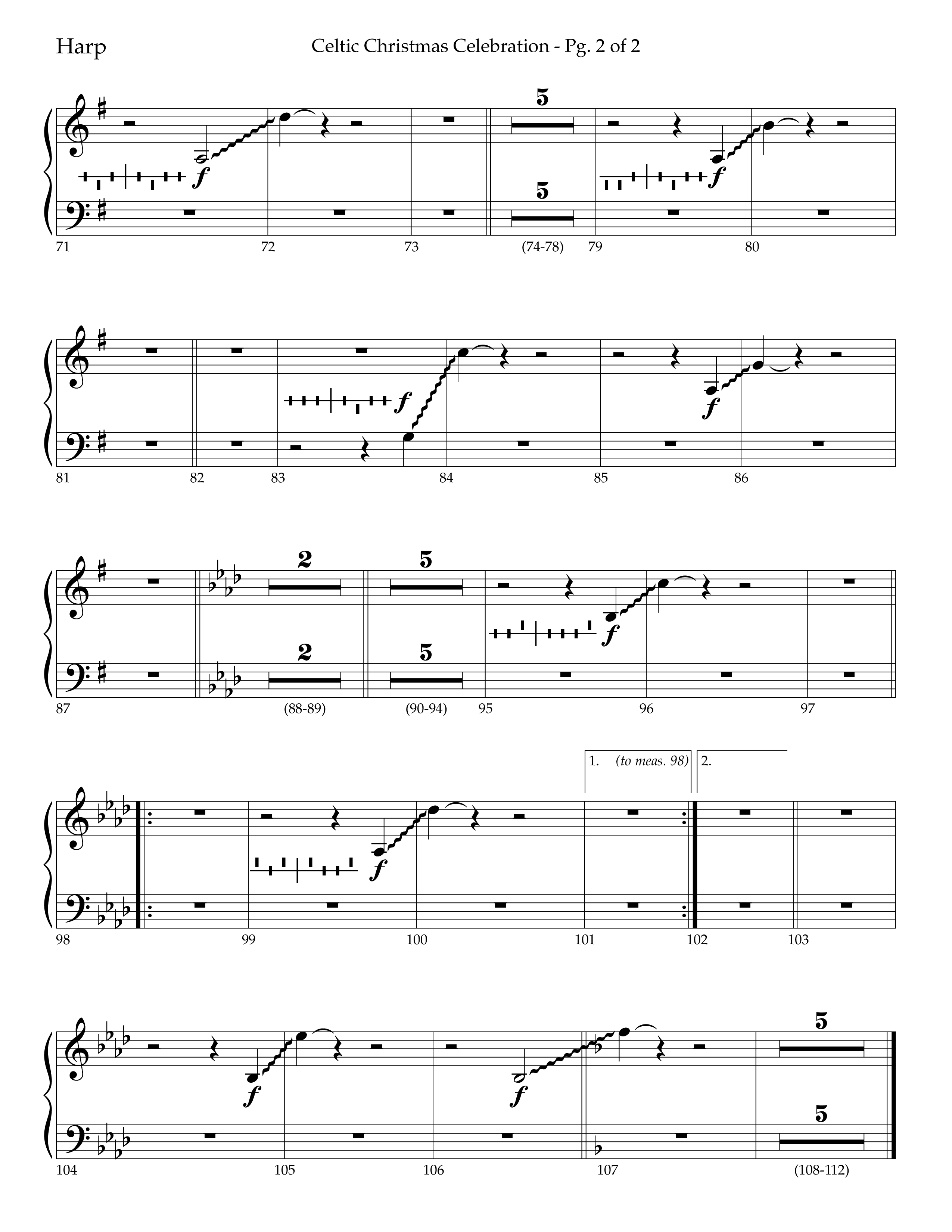 Celtic Christmas Celebration (Choral Anthem SATB) Harp (Lifeway Choral / Arr. Trey Ivey)