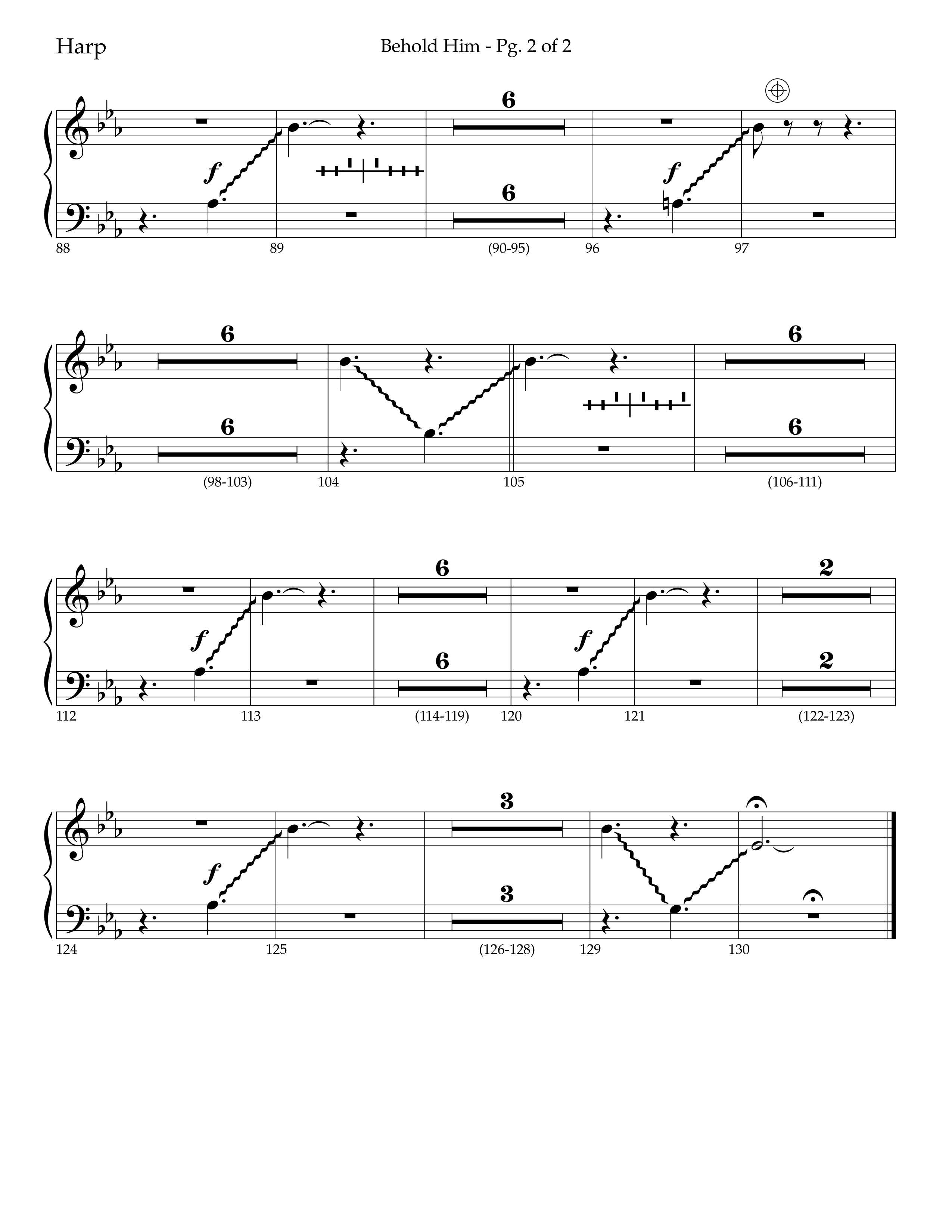Behold Him (Choral Anthem SATB) Harp (Lifeway Choral / Arr. Trey Ivey)