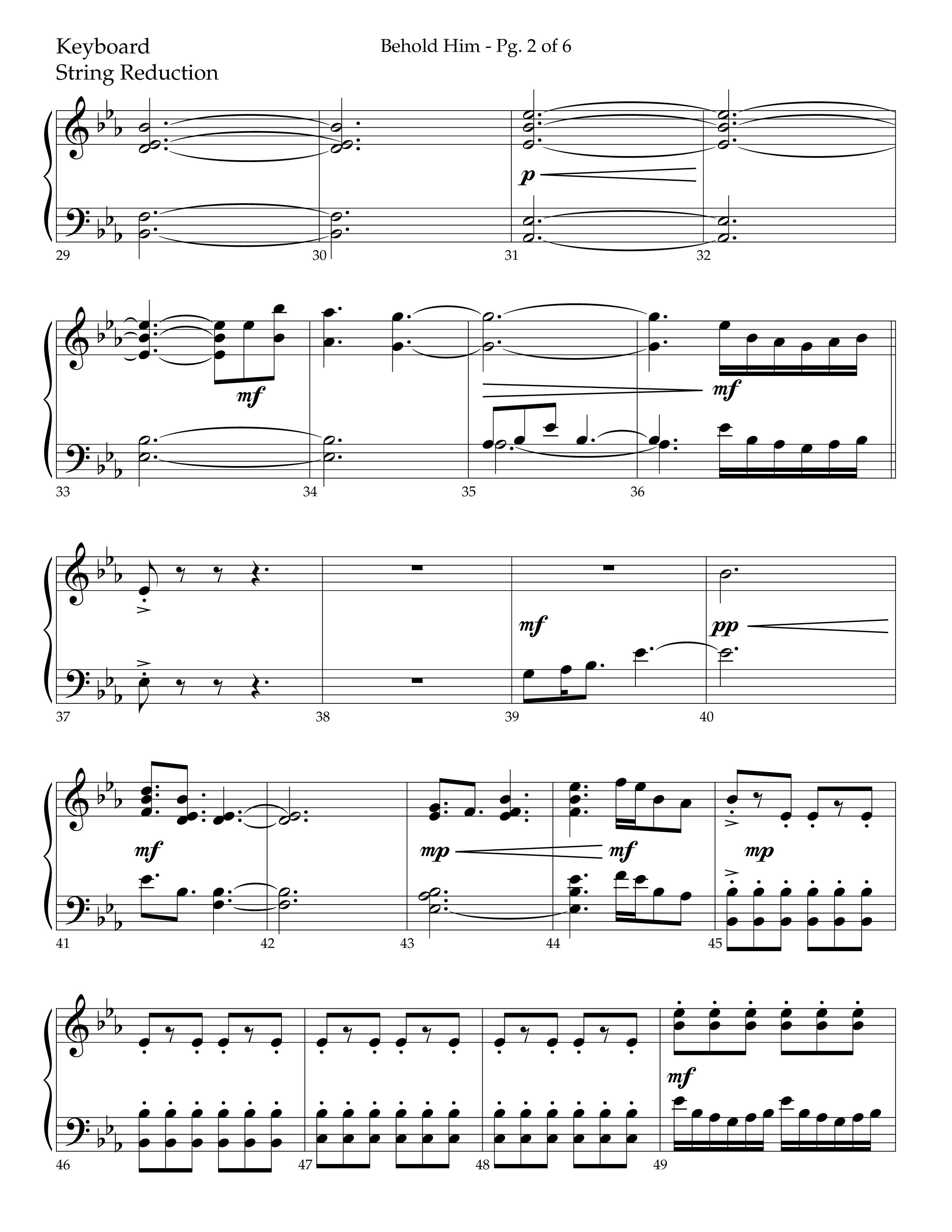 Behold Him (Choral Anthem SATB) String Reduction (Lifeway Choral / Arr. Trey Ivey)
