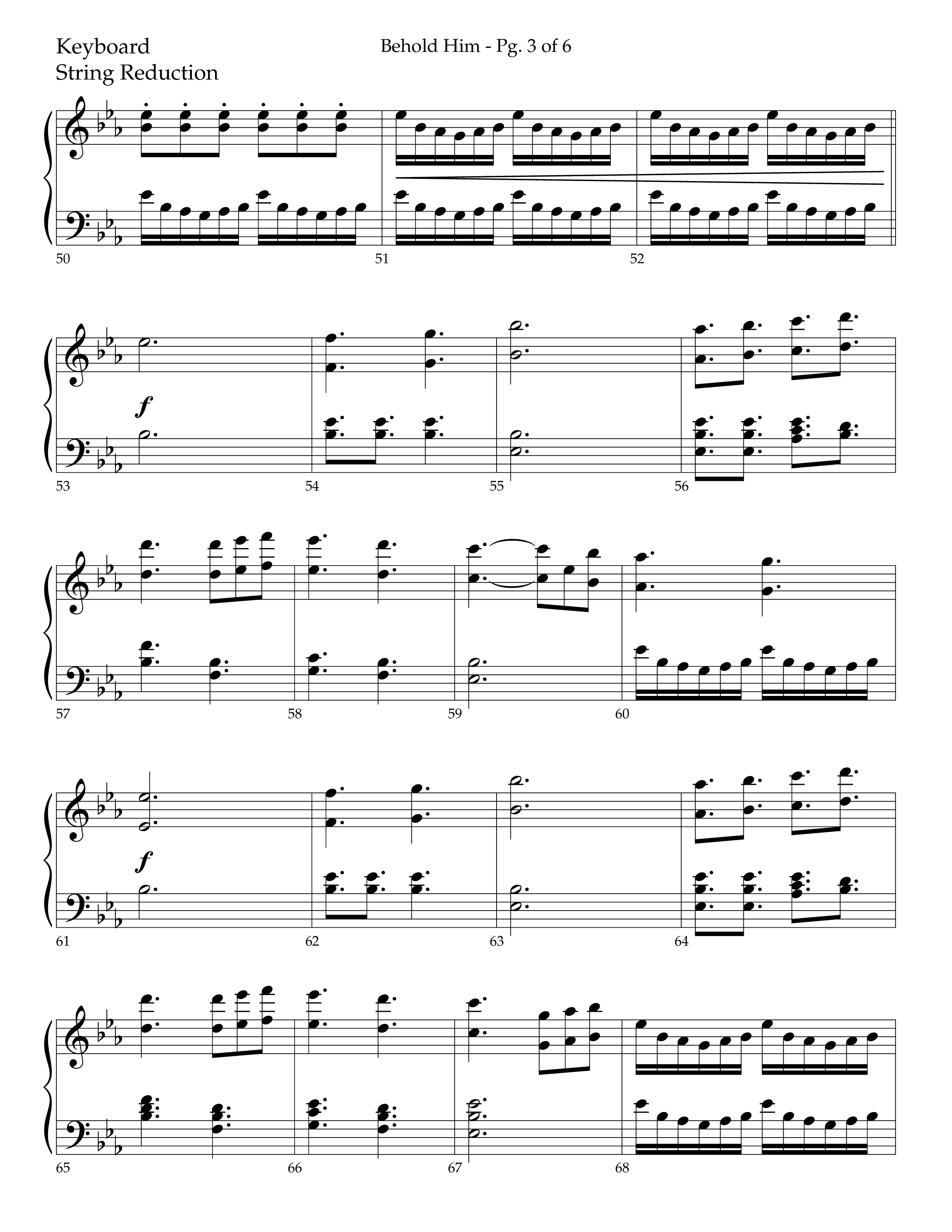 Behold Him (Choral Anthem SATB) String Reduction (Lifeway Choral / Arr. Trey Ivey)