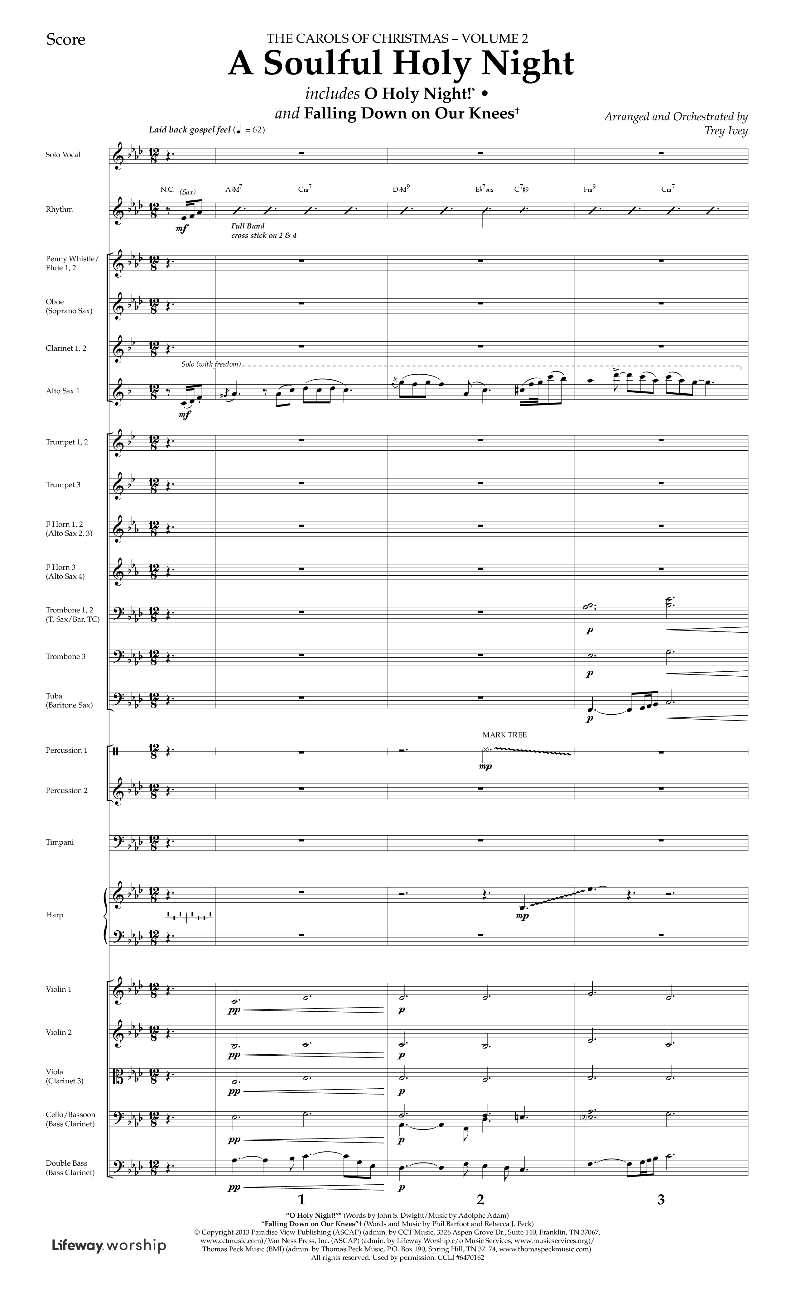 A Soulful Holy Night (with O Holy Night, Falling Down On Our Knees) (Choral Anthem SATB) Orchestration (Lifeway Choral / Arr. Trey Ivey)