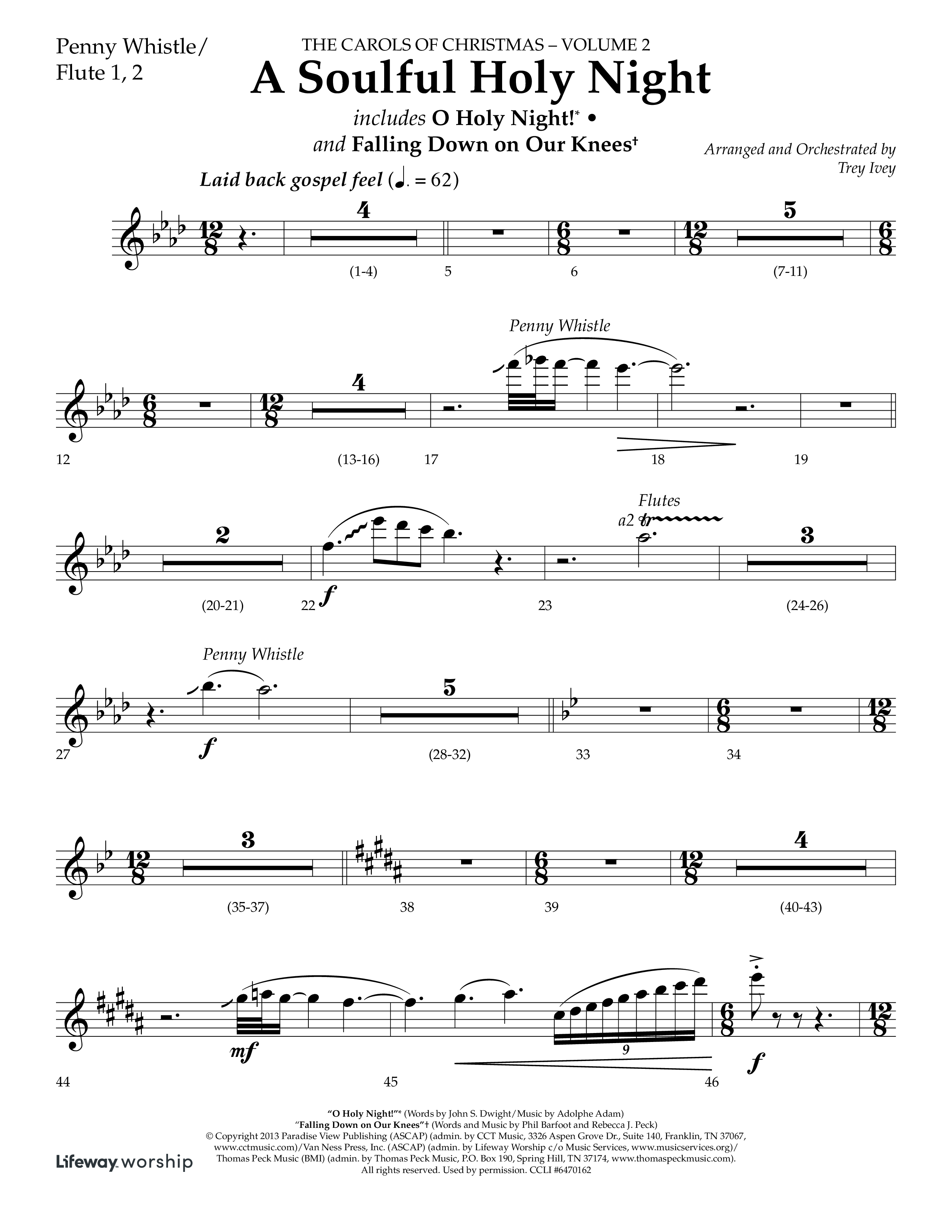 A Soulful Holy Night (with O Holy Night, Falling Down On Our Knees) (Choral Anthem SATB) Pennywhistle (Lifeway Choral / Arr. Trey Ivey)