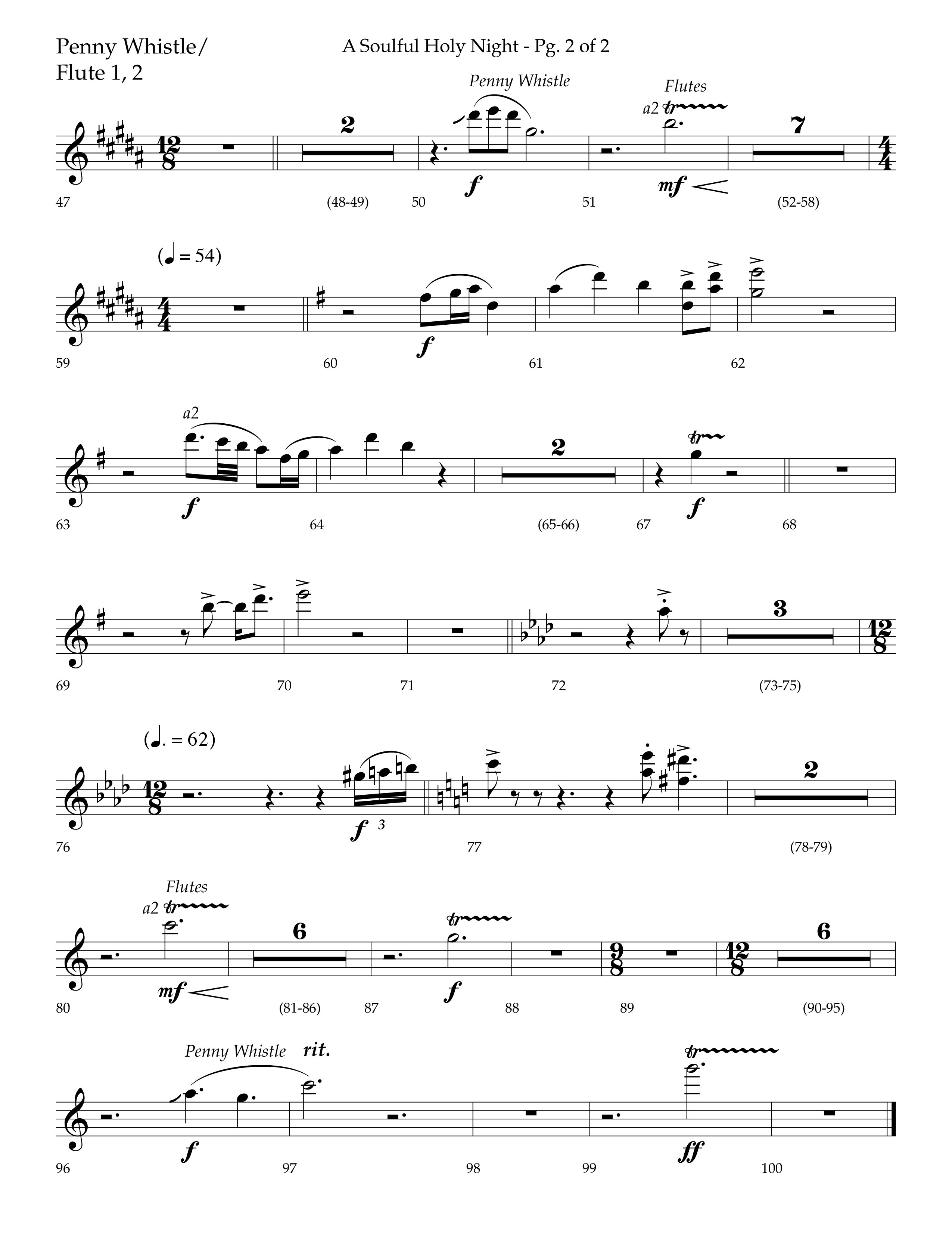 A Soulful Holy Night (with O Holy Night, Falling Down On Our Knees) (Choral Anthem SATB) Pennywhistle (Lifeway Choral / Arr. Trey Ivey)