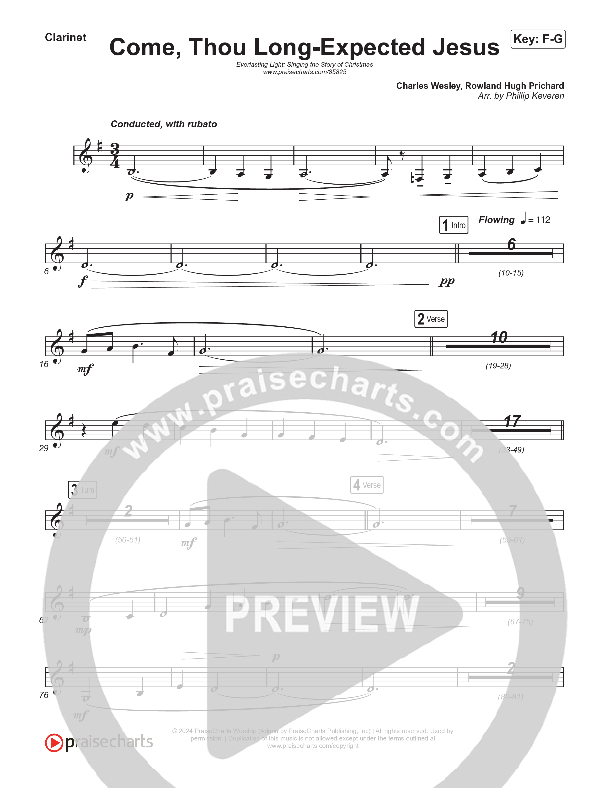 Come Thou Long Expected Jesus (Live) Wind Pack (Museum Of The Bible / Indiana Wesleyan University Choir / Arr. Philip Keveren)