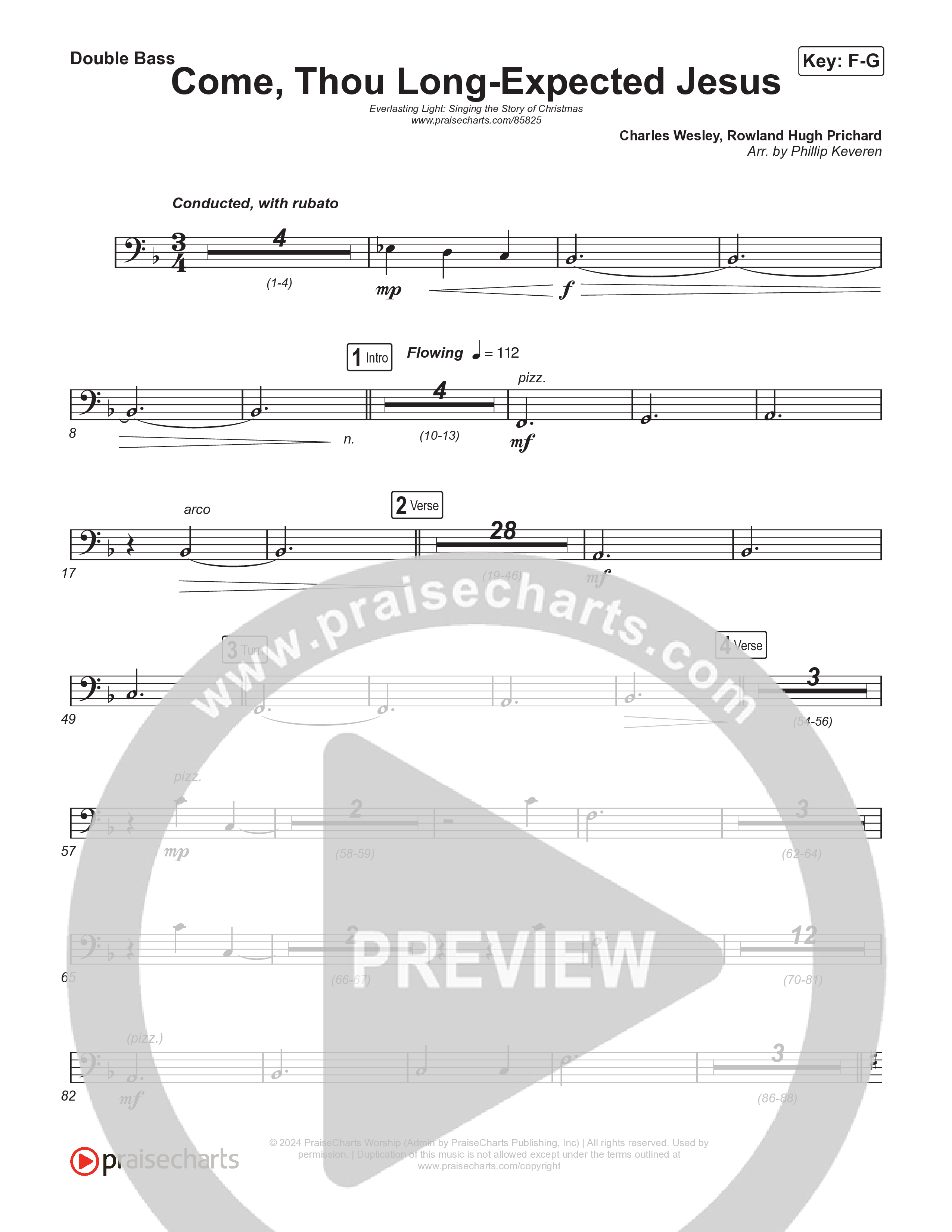 Come Thou Long Expected Jesus (Live) String Bass (Museum Of The Bible / Indiana Wesleyan University Choir / Arr. Philip Keveren)