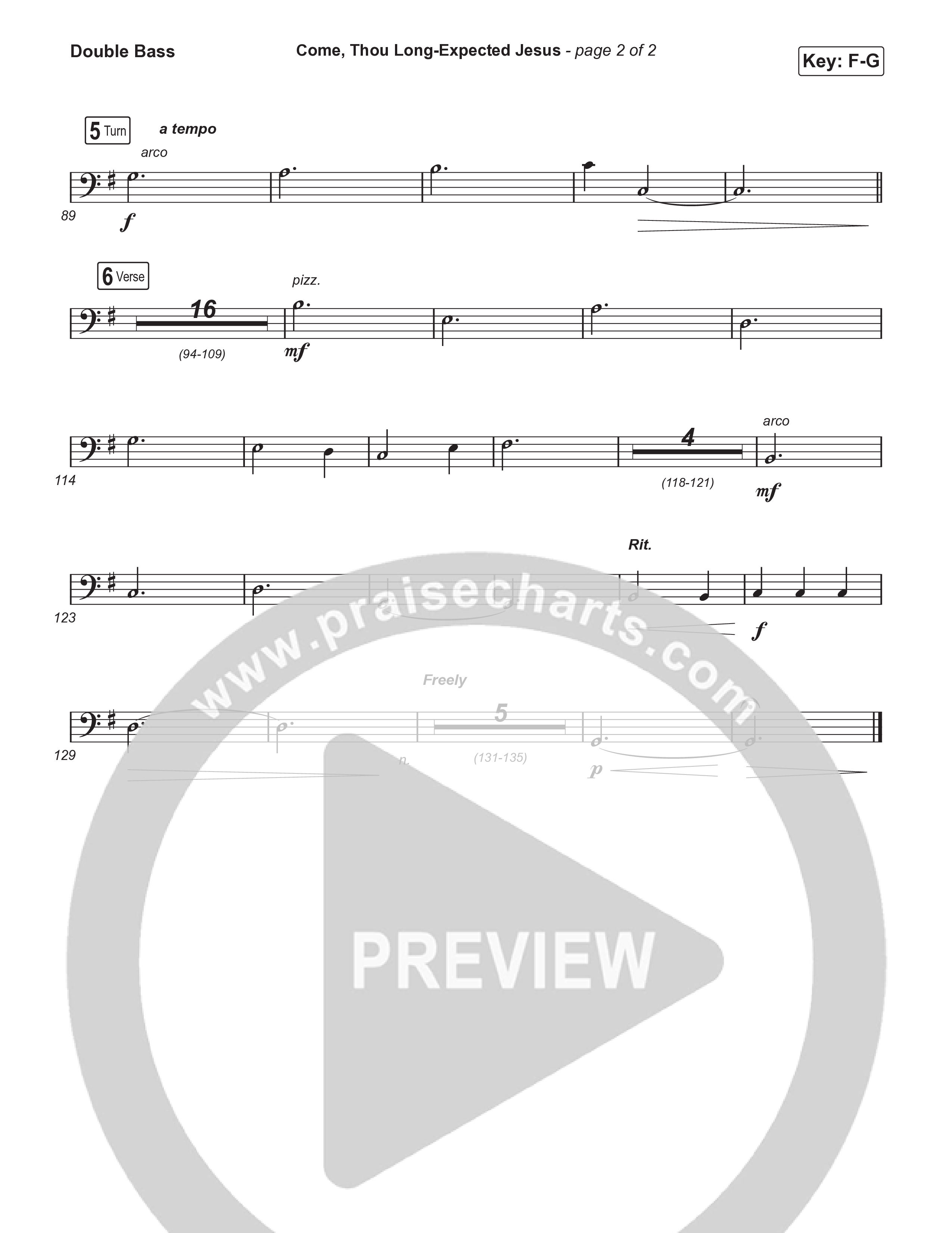 Come Thou Long Expected Jesus (Live) String Bass (Museum Of The Bible / Indiana Wesleyan University Choir / Arr. Philip Keveren)