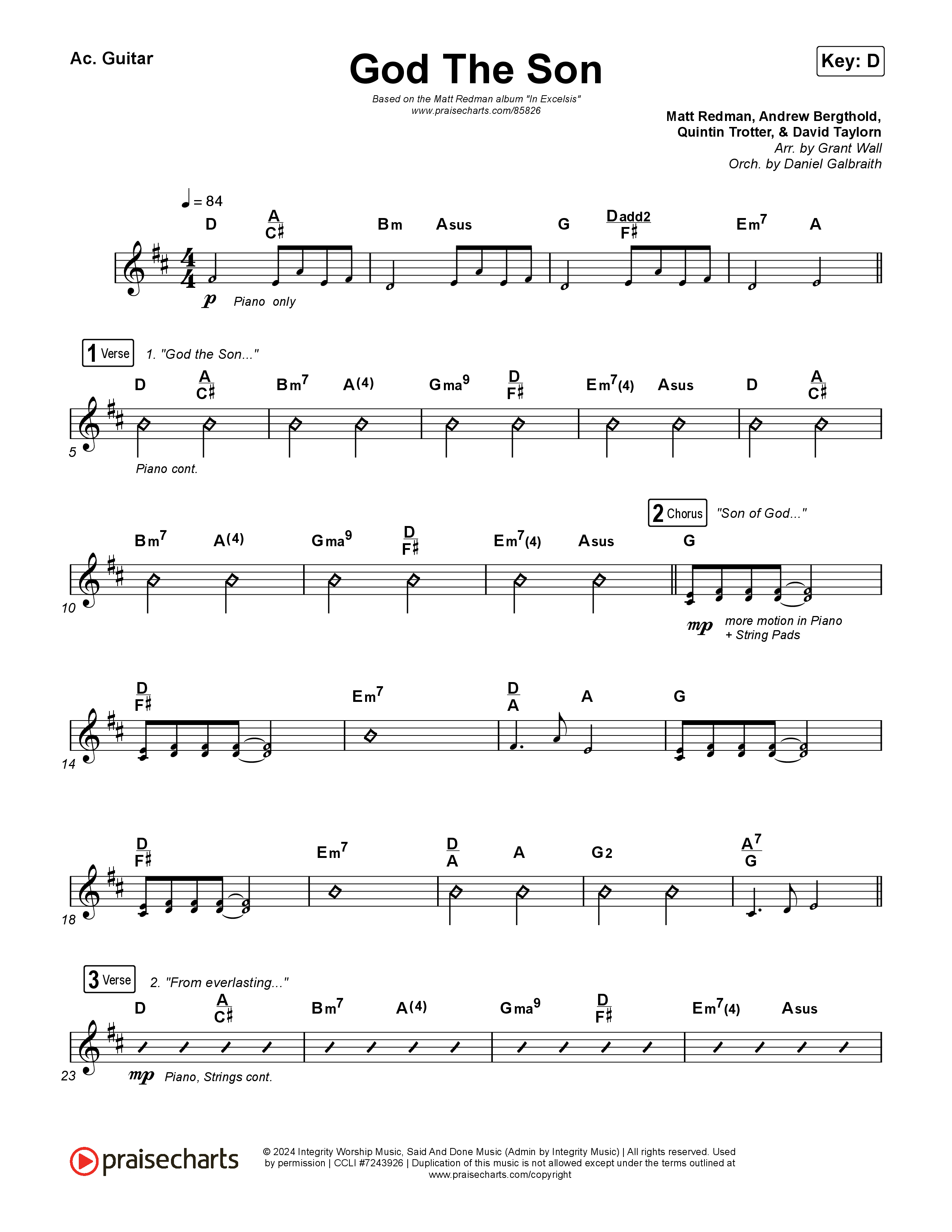 God The Son Acoustic Guitar (Matt Redman)