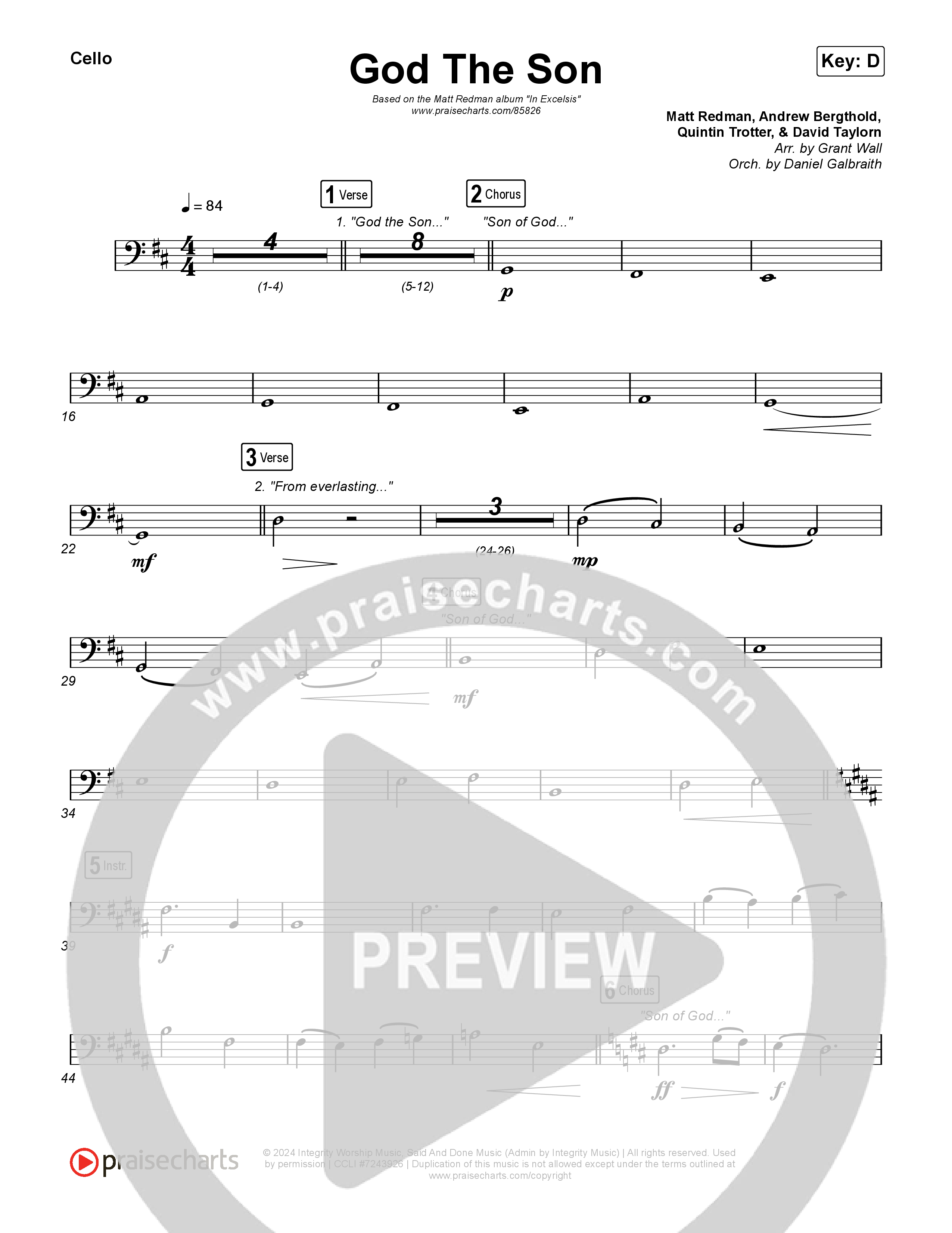 God The Son Cello (Matt Redman)