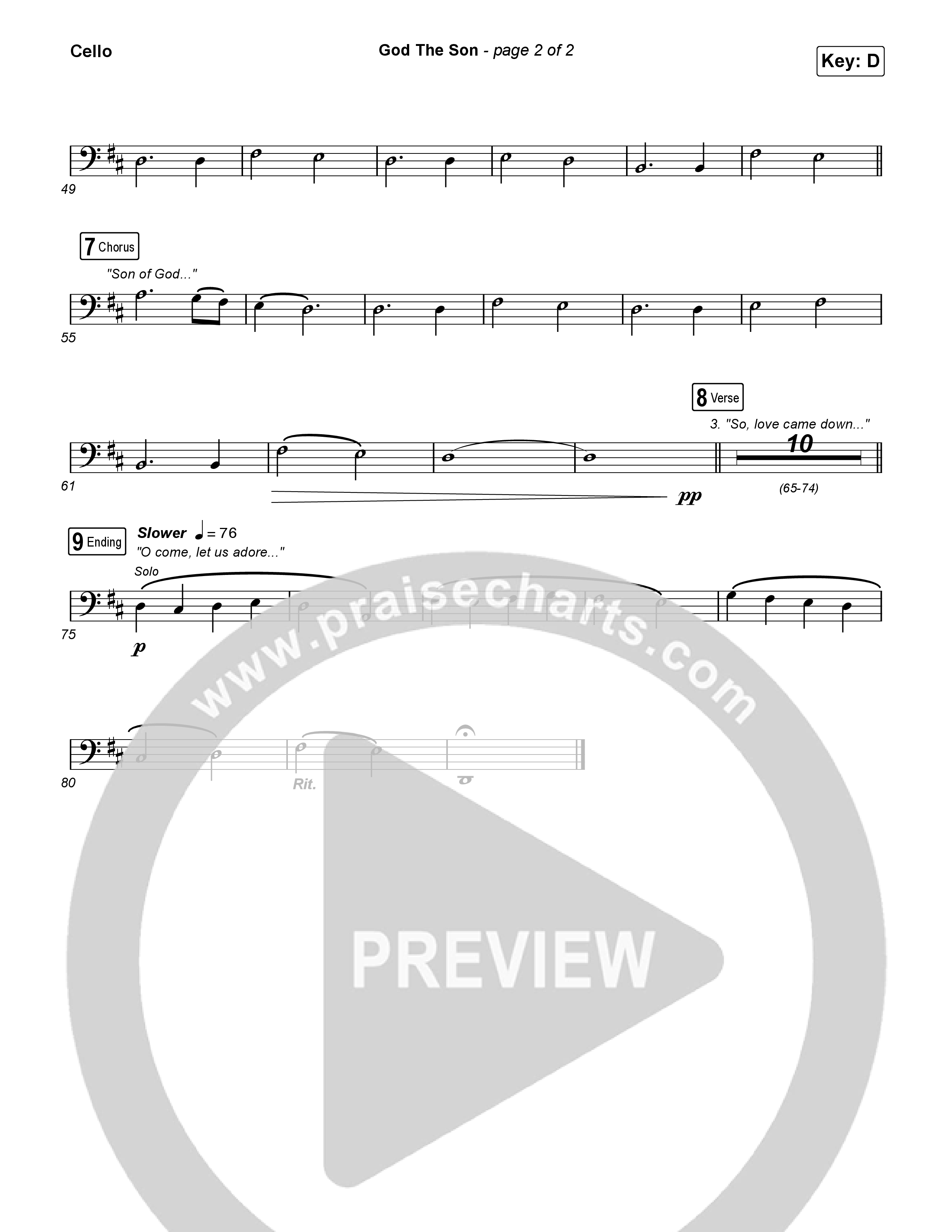 God The Son Cello (Matt Redman)