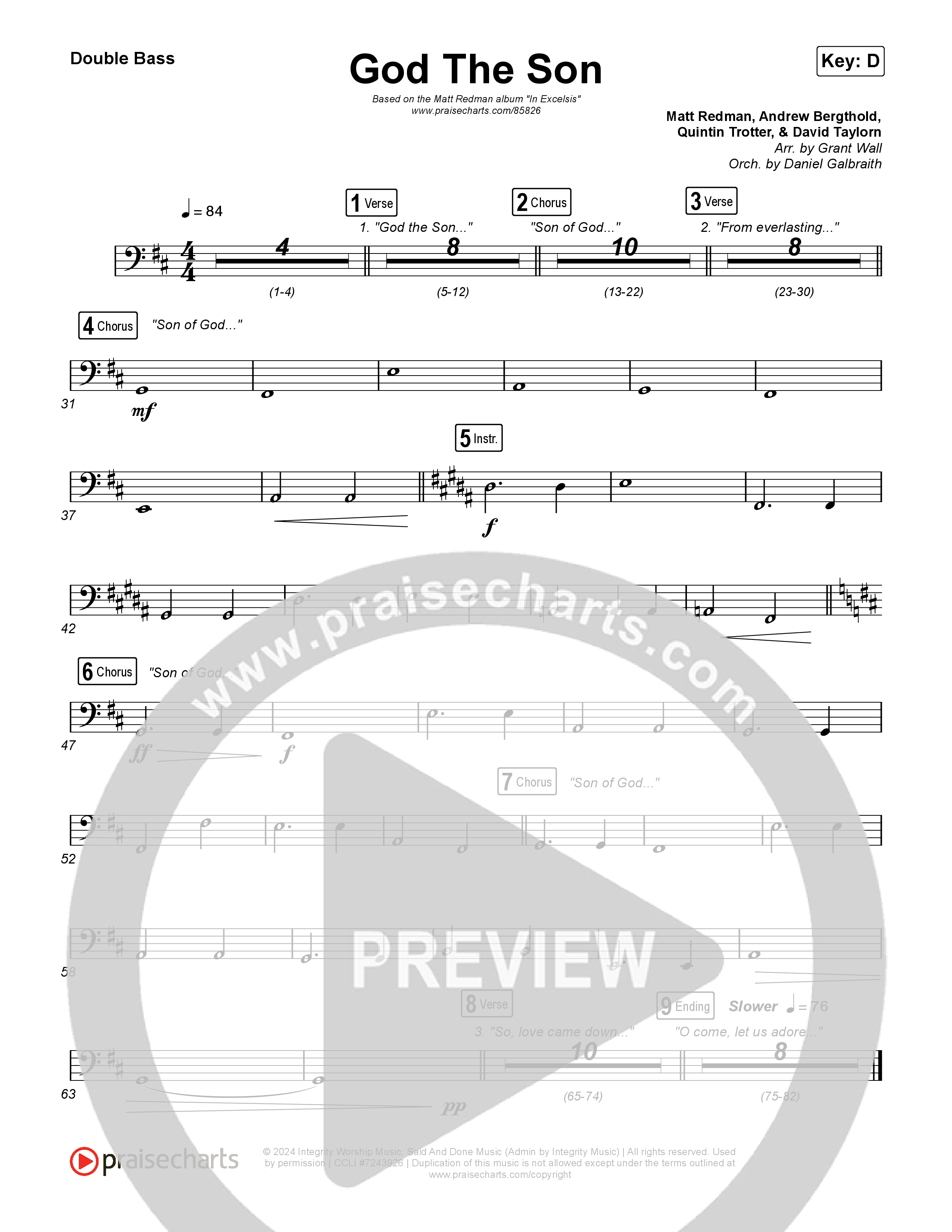 God The Son String Bass (Matt Redman)