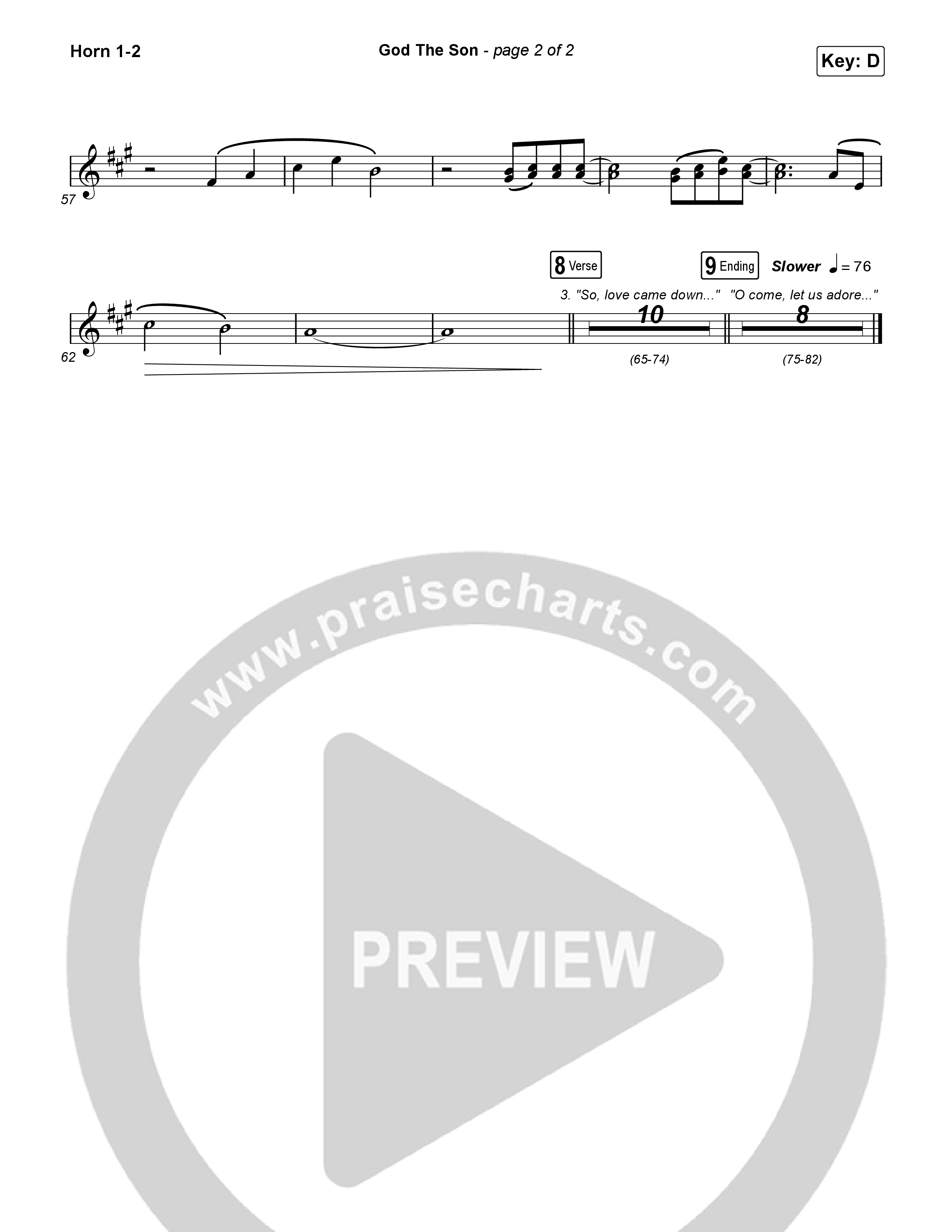 God The Son French Horn 1,2 (Matt Redman)