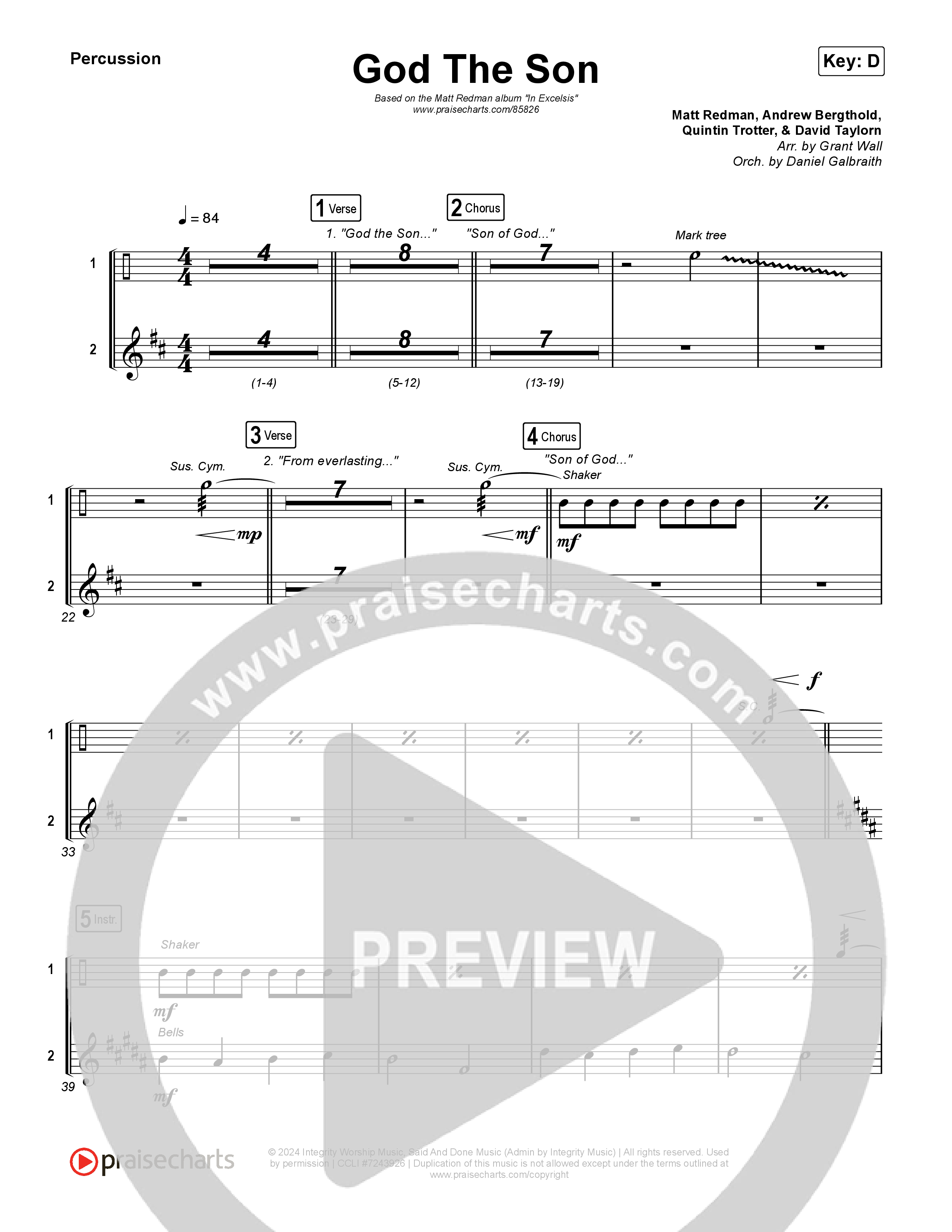 God The Son Percussion (Matt Redman)