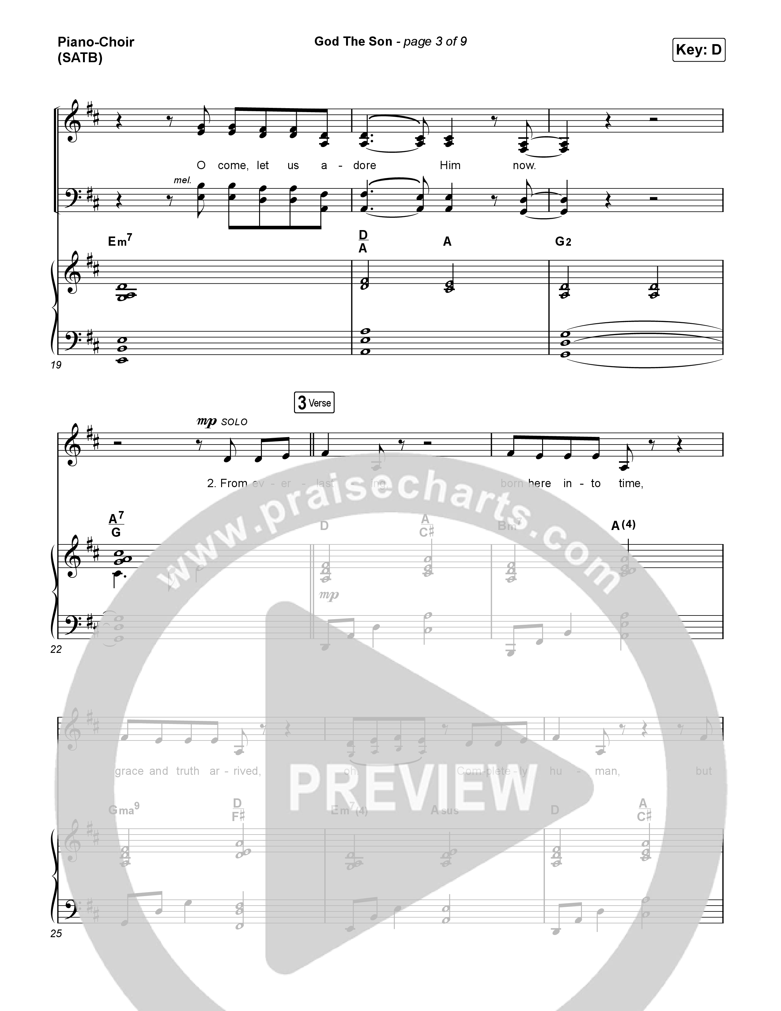 God The Son Piano/Vocal (SATB) (Matt Redman)