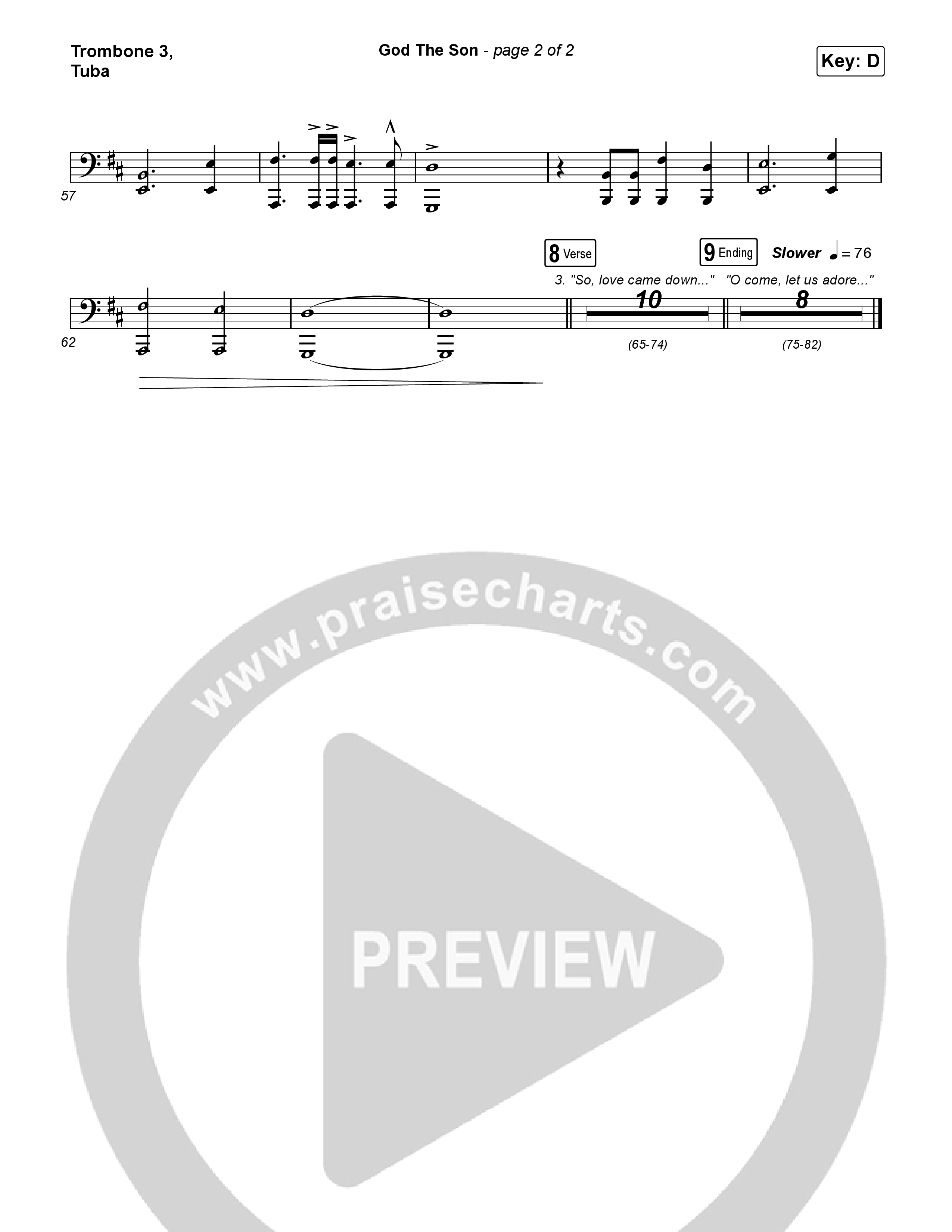 God The Son Trombone 3/Tuba (Matt Redman)