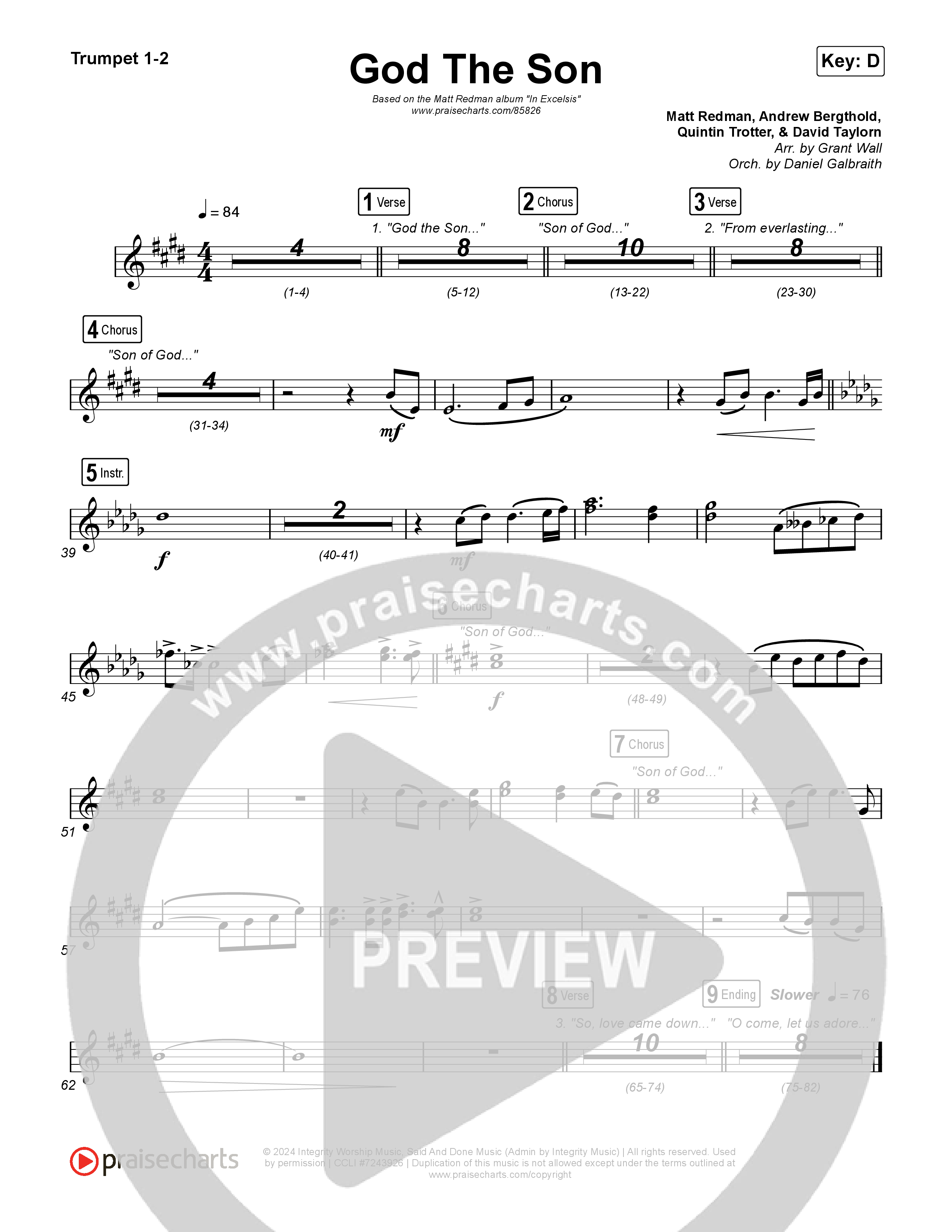 God The Son Trumpet 1,2 (Matt Redman)