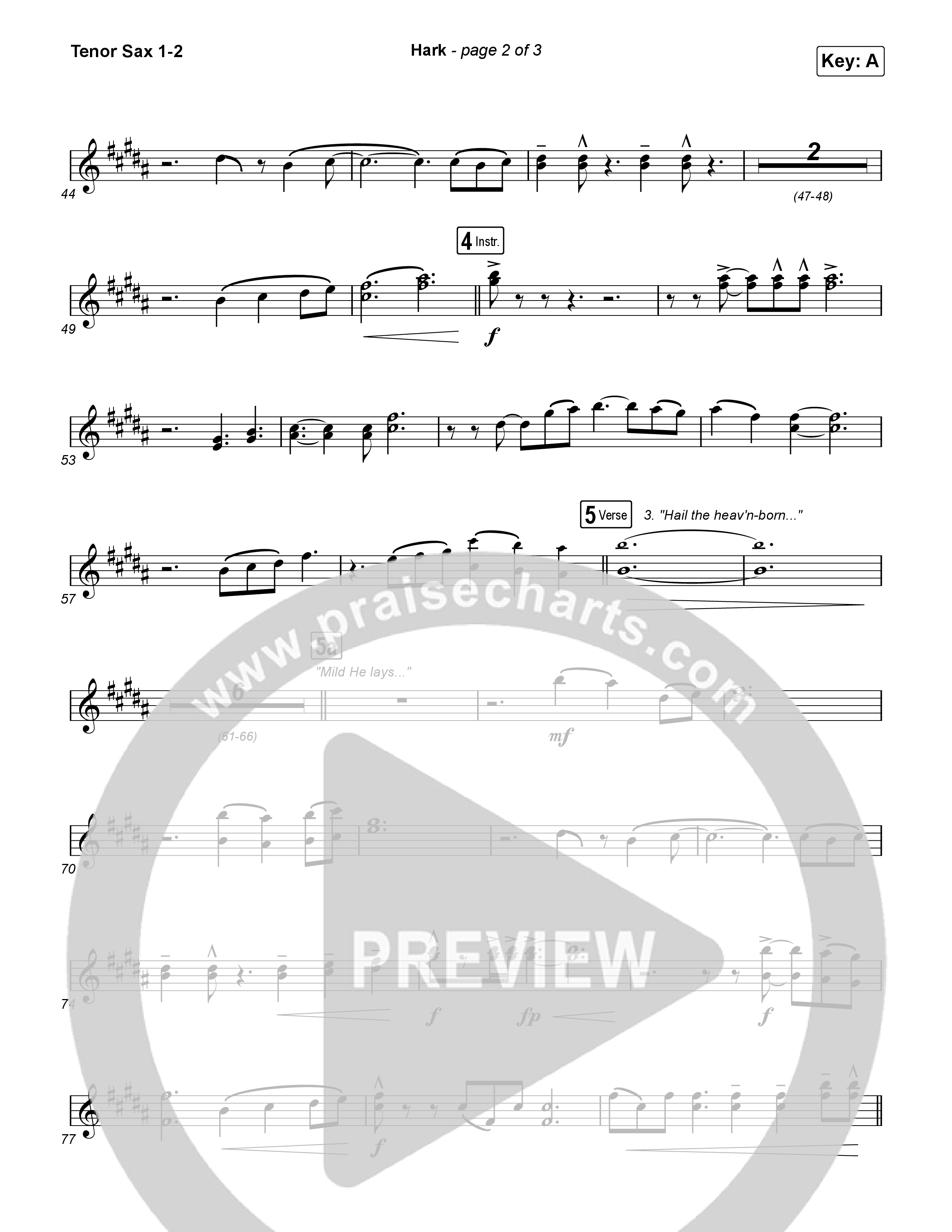 Hark Tenor Sax 1,2 (Thrive Worship / Corbin Phillips)