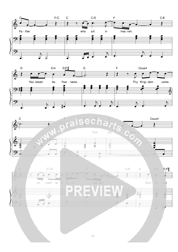 Our Father Lead & Piano (Hillsong Worship)