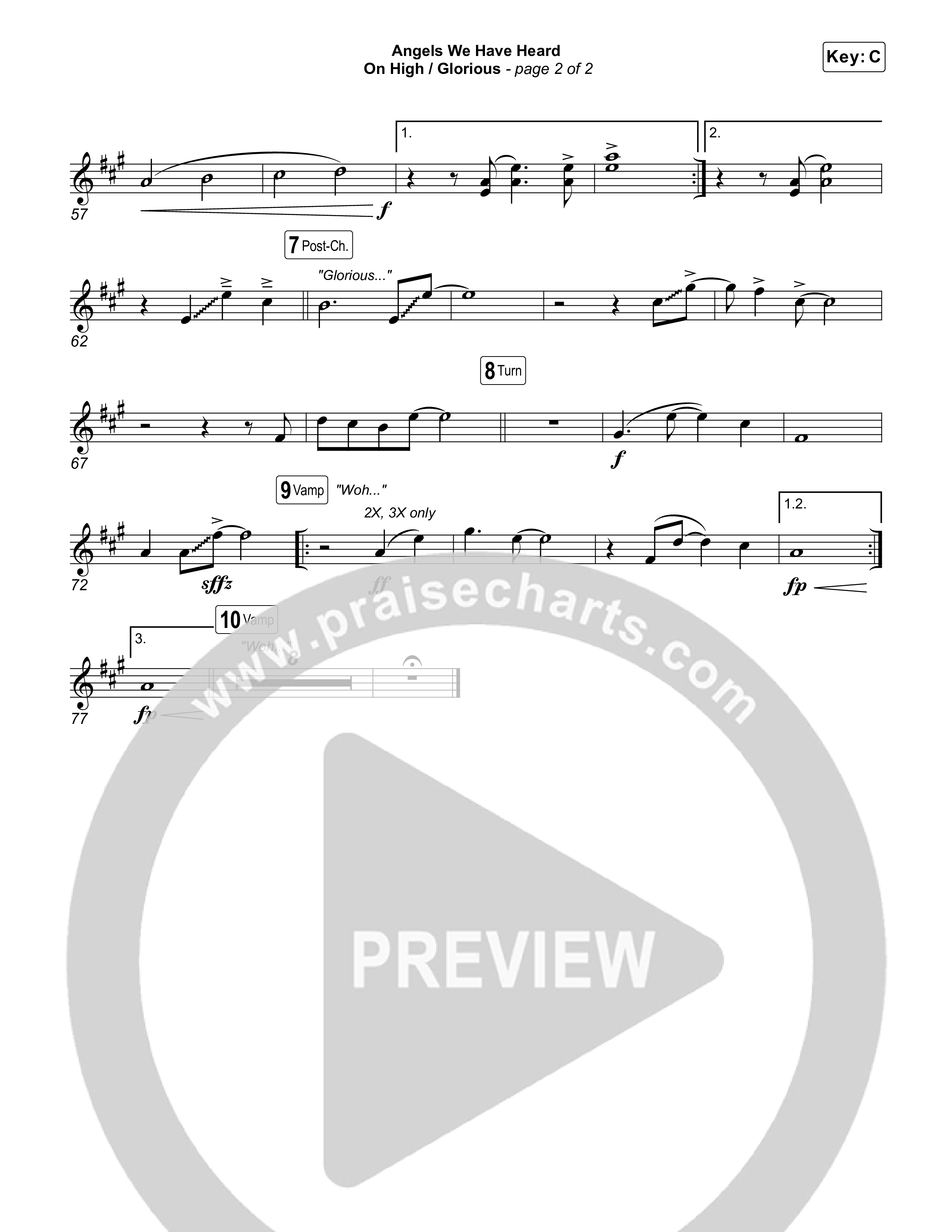 Angels We Have Heard On High / Glorious Alto Sax 1,2 (Paul Baloche / Sarah Kroger)