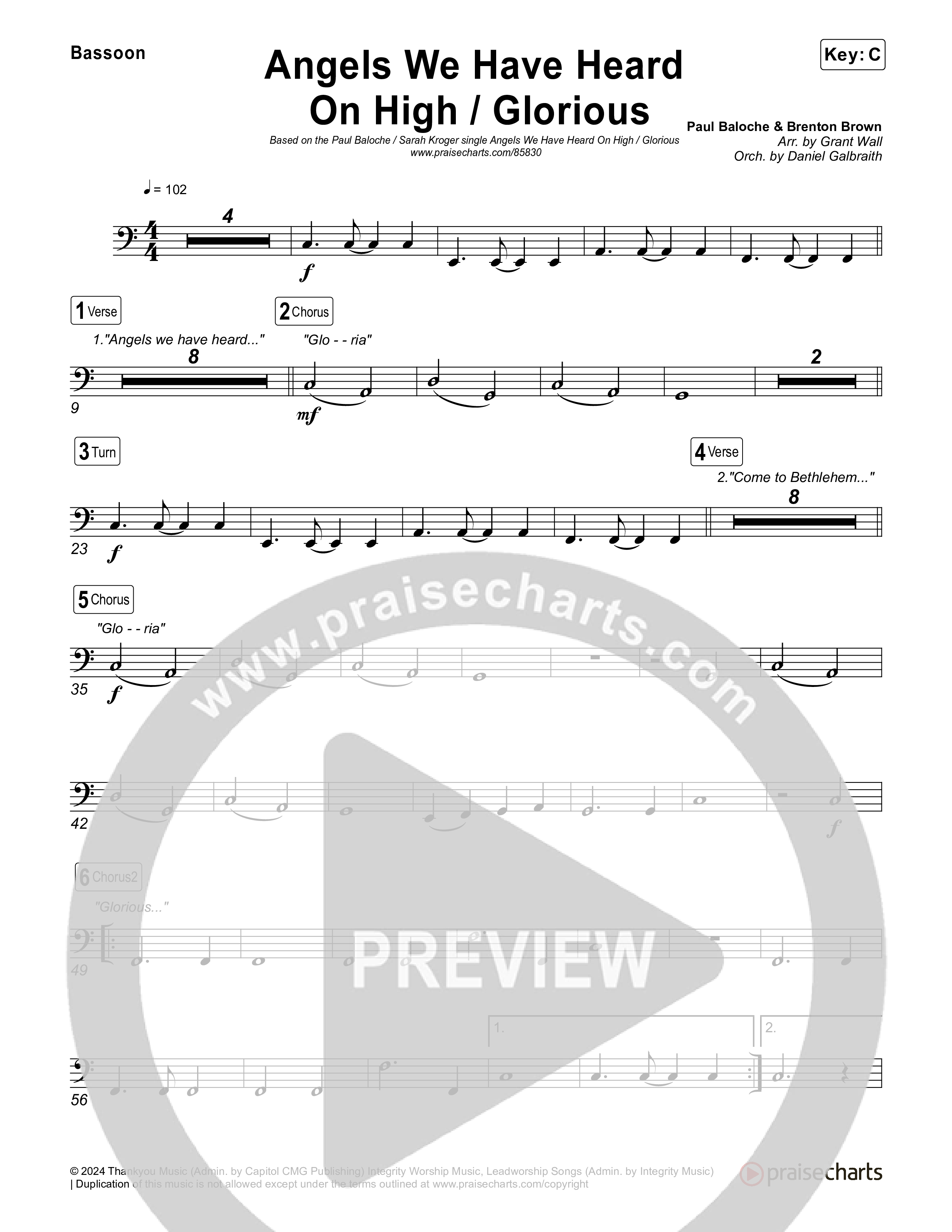 Angels We Have Heard On High / Glorious Bassoon (Paul Baloche / Sarah Kroger)