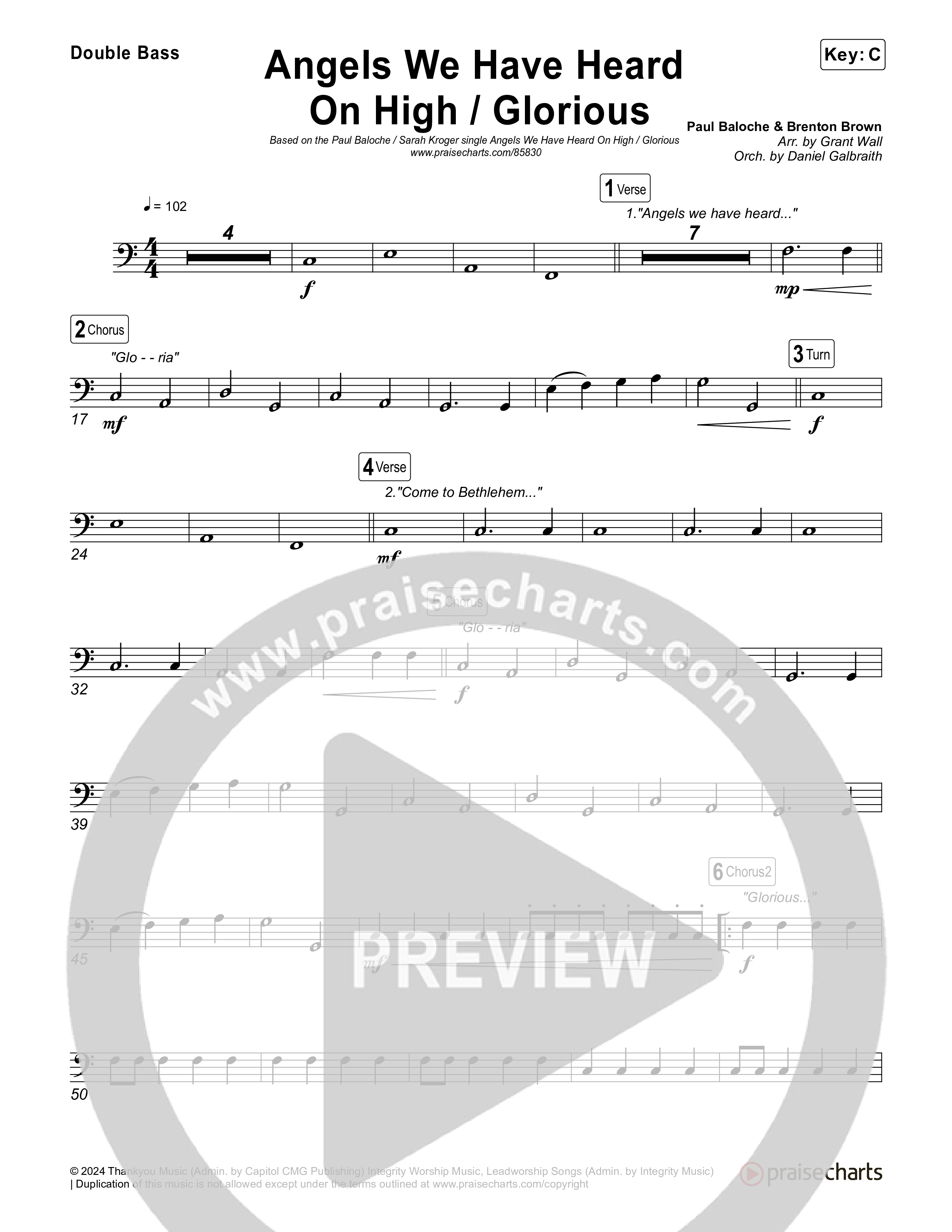 Angels We Have Heard On High / Glorious String Bass (Paul Baloche / Sarah Kroger)