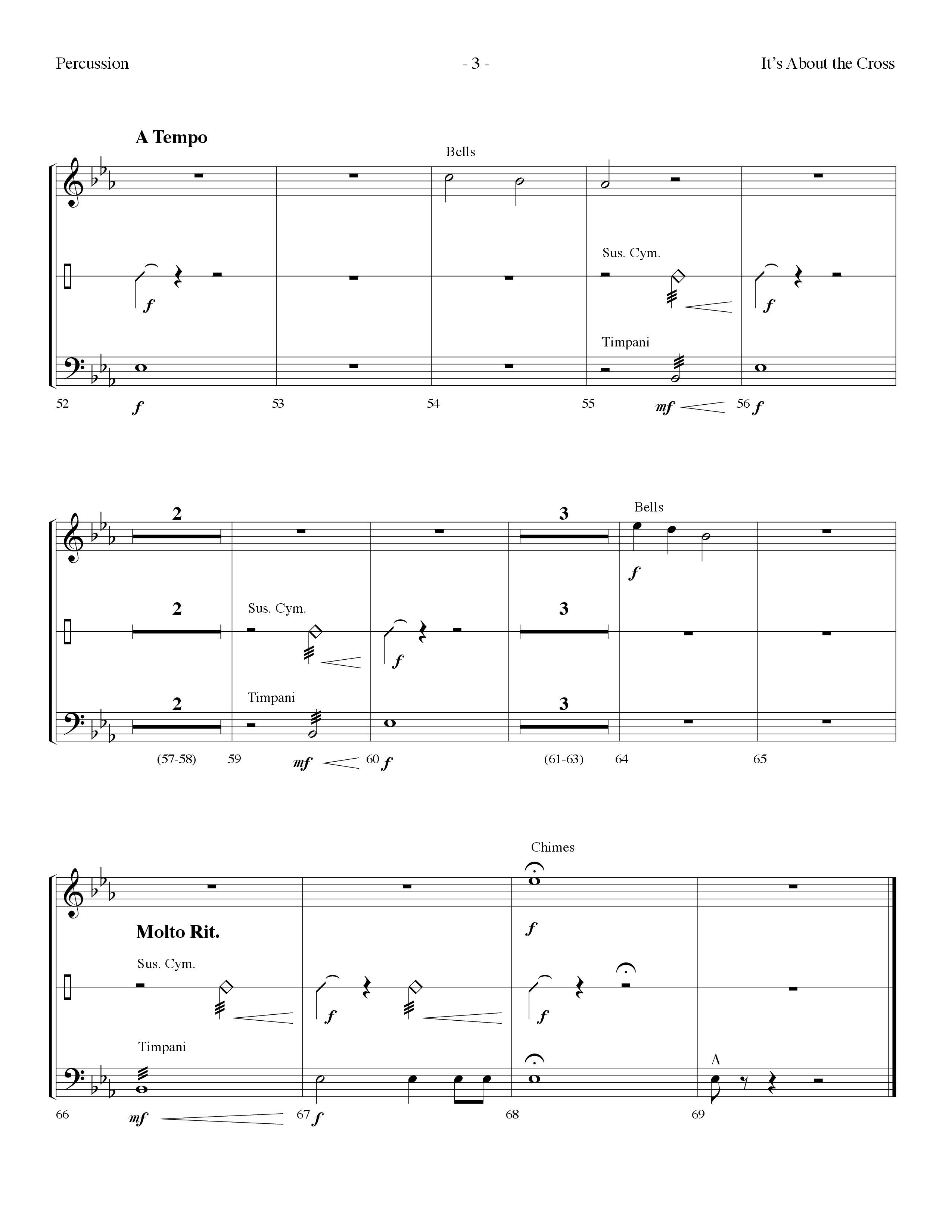 It's About The Cross (Choral Anthem SATB) Percussion (Lifeway Choral / Arr. Dennis Allen)