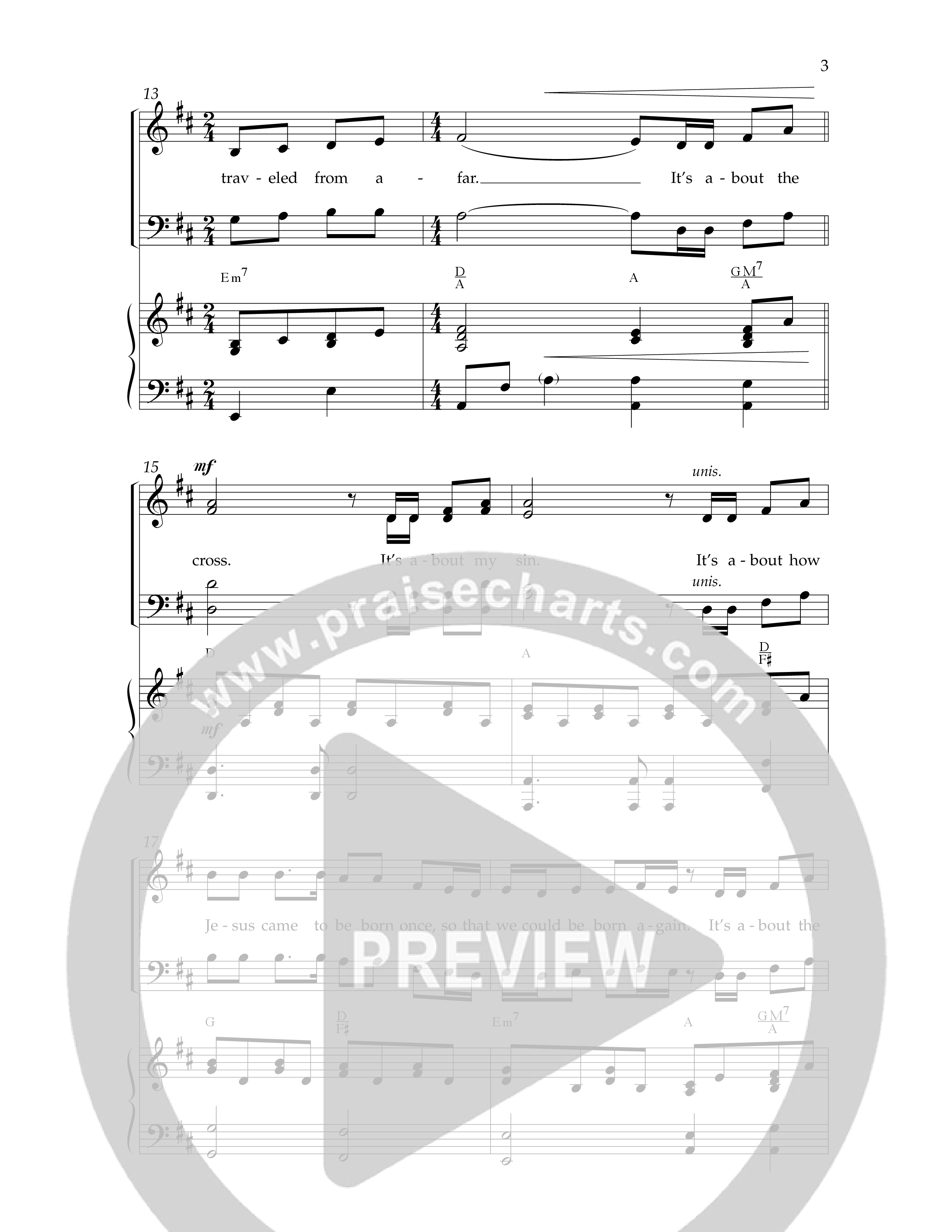 It's About The Cross (Choral Anthem SATB) Anthem (SATB/Piano) (Lifeway Choral / Arr. Dennis Allen)