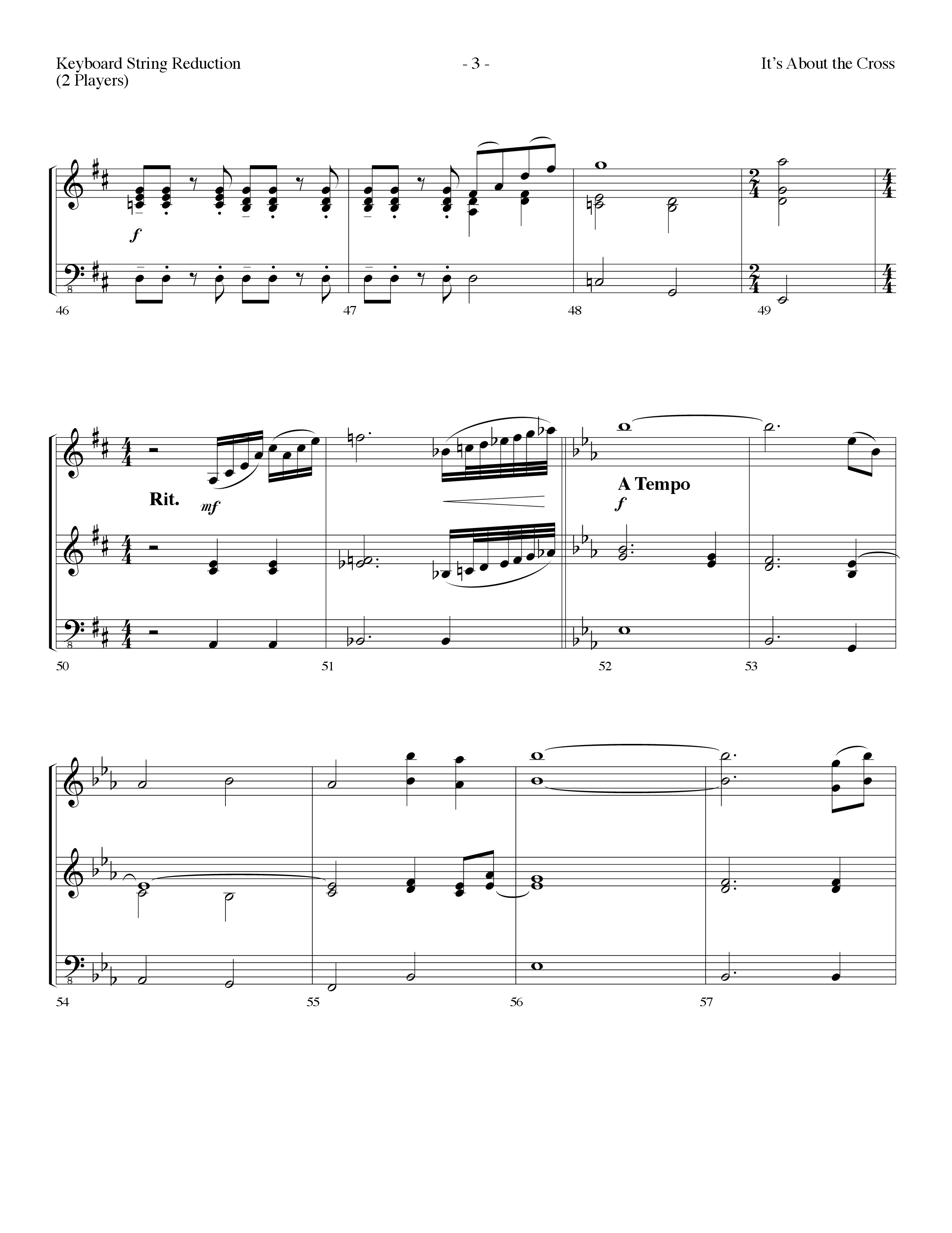 It's About The Cross (Choral Anthem SATB) String Reduction (Lifeway Choral / Arr. Dennis Allen)