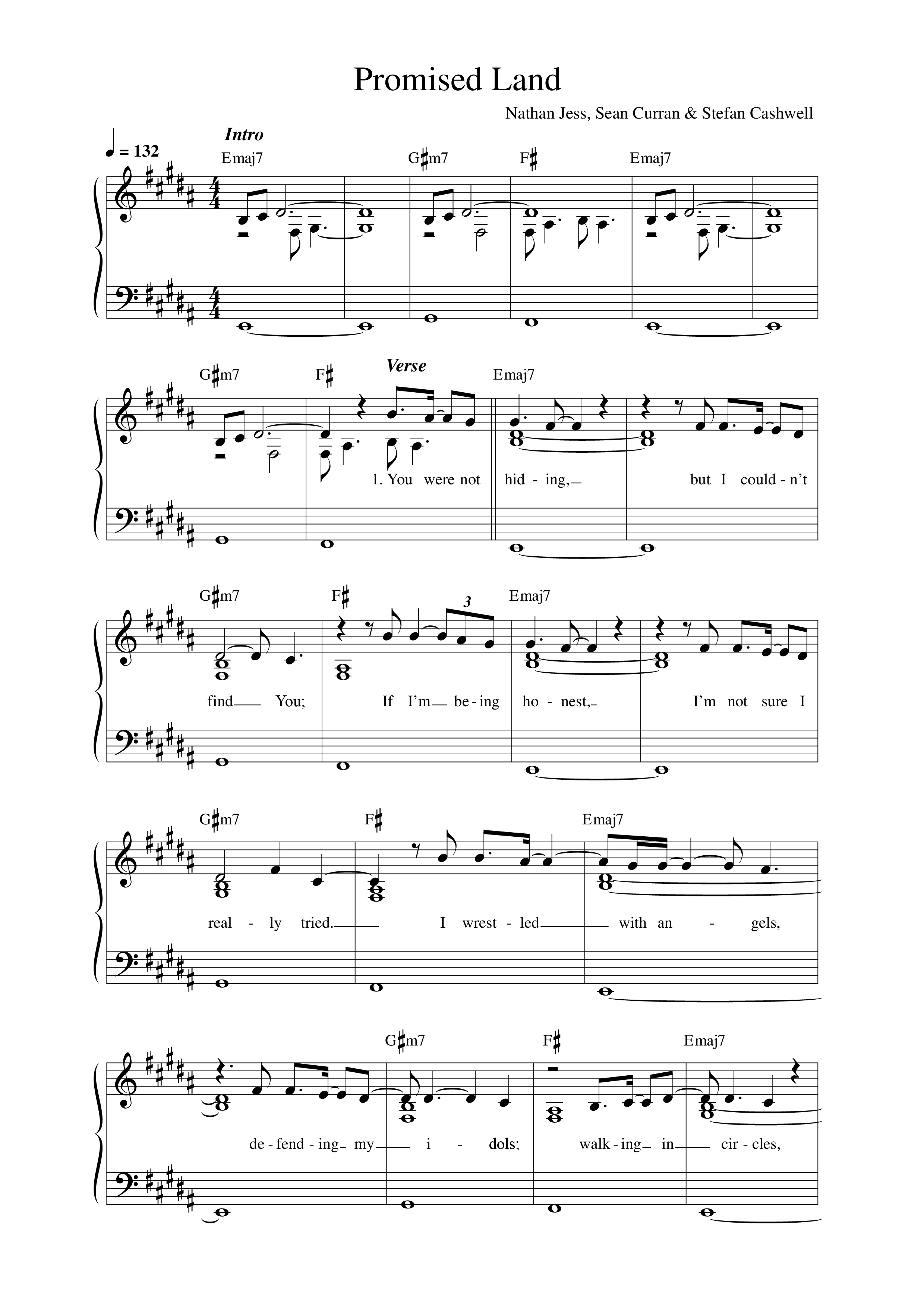 Promised Land Lead Sheet Melody (Songs From The Soil)