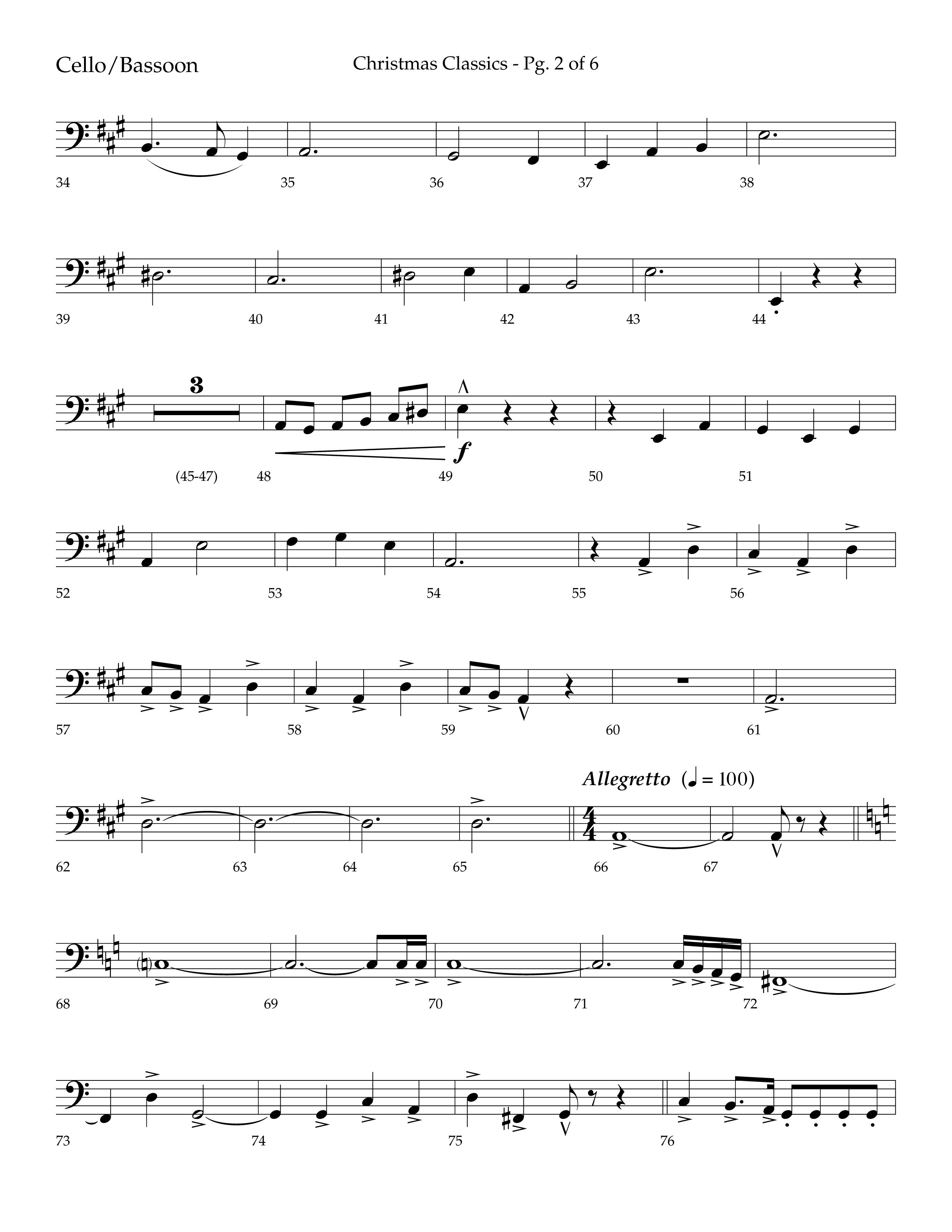 Christmas Classic (Choral Anthem SATB) Cello (Lifeway Choral / Arr. Bradley Knight)