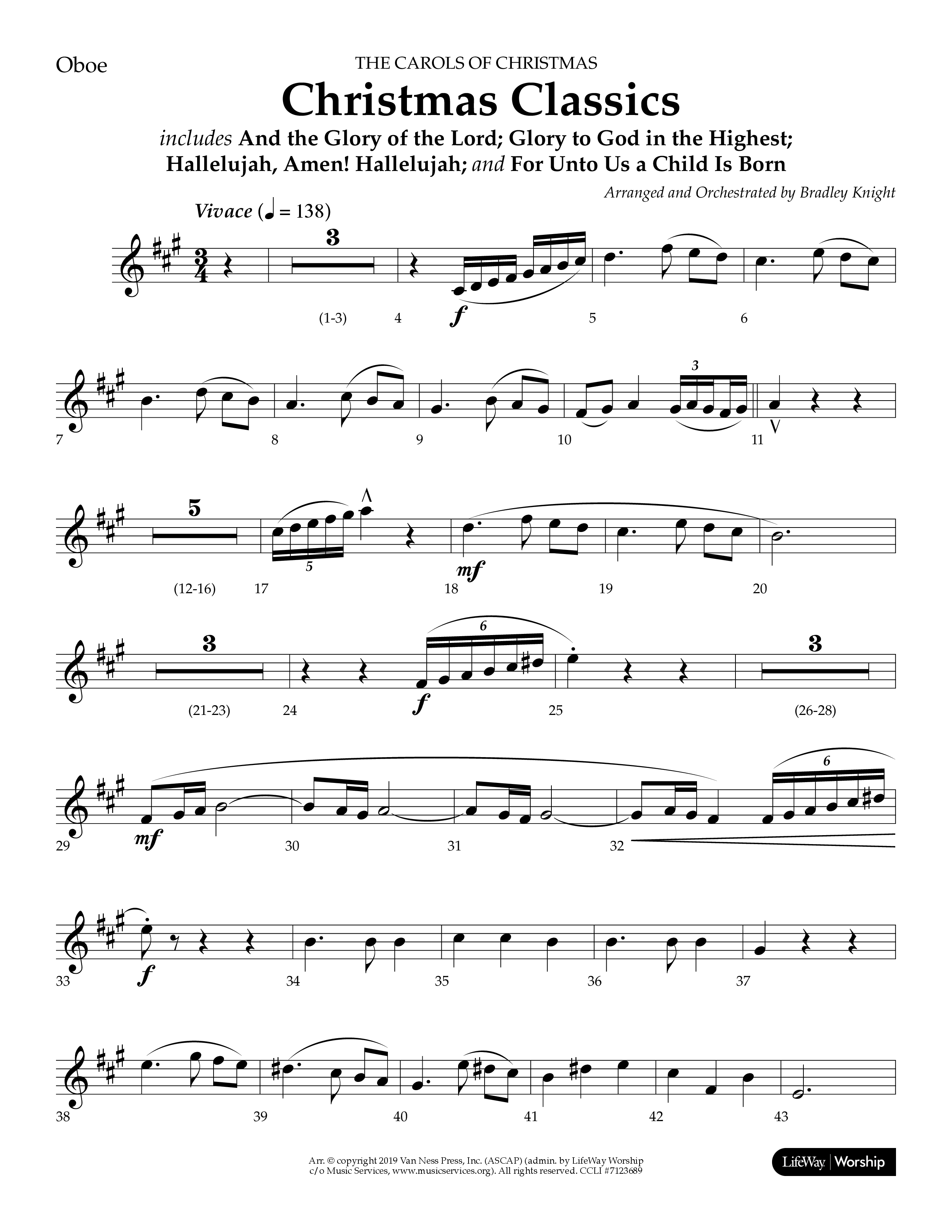Christmas Classic (Choral Anthem SATB) Oboe (Lifeway Choral / Arr. Bradley Knight)
