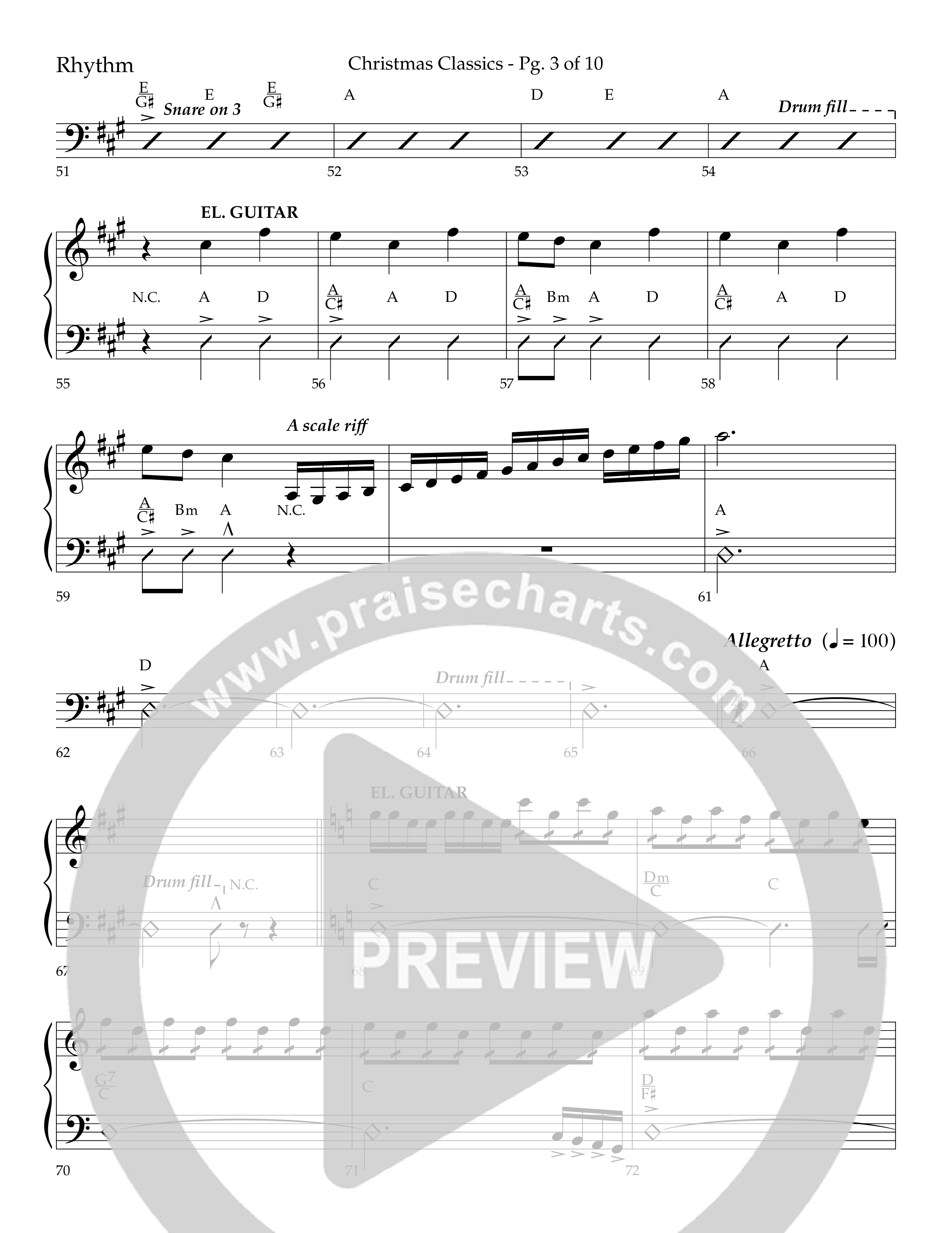 Christmas Classic (Choral Anthem SATB) Lead Melody & Rhythm (Lifeway Choral / Arr. Bradley Knight)