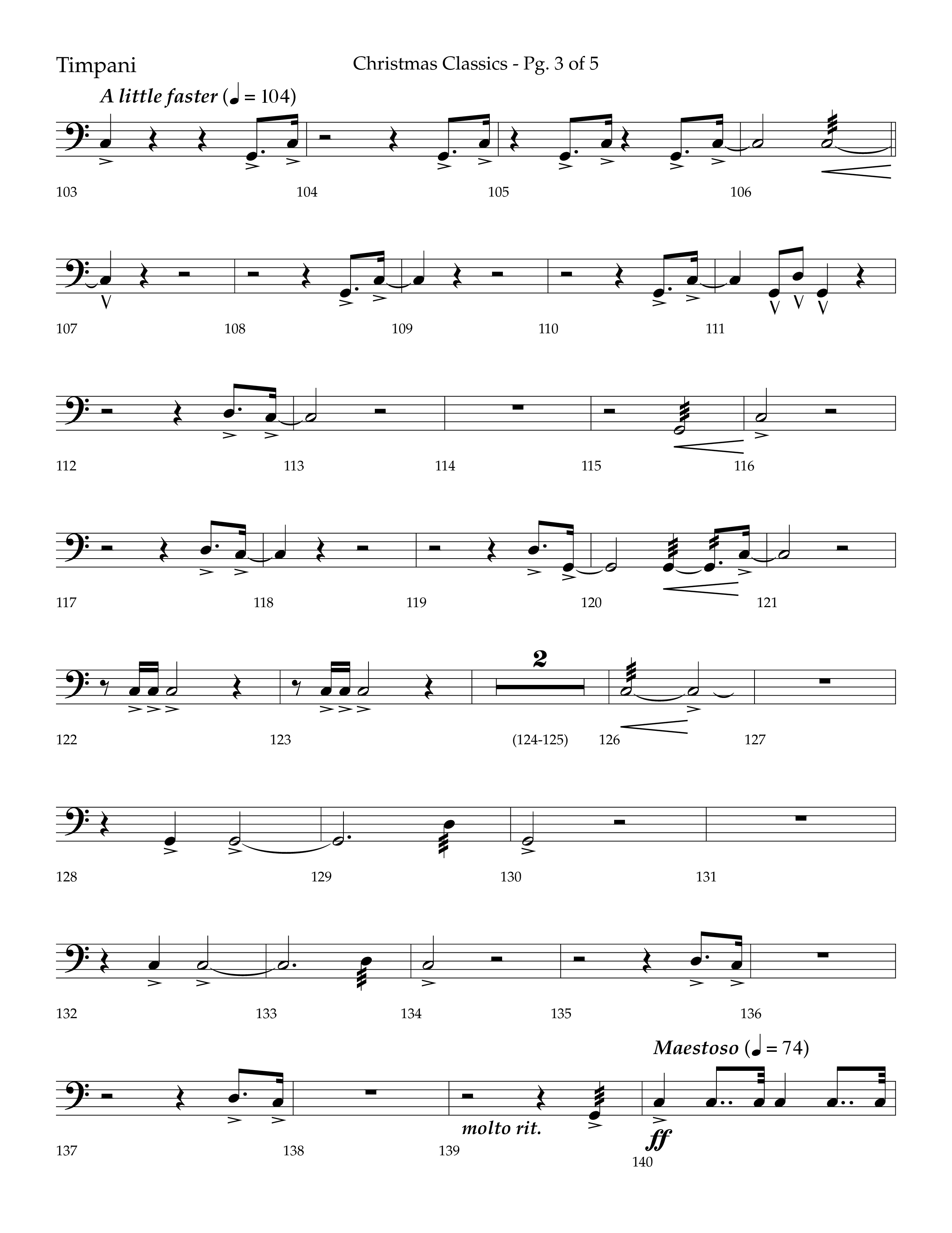 Christmas Classic (Choral Anthem SATB) Timpani (Lifeway Choral / Arr. Bradley Knight)