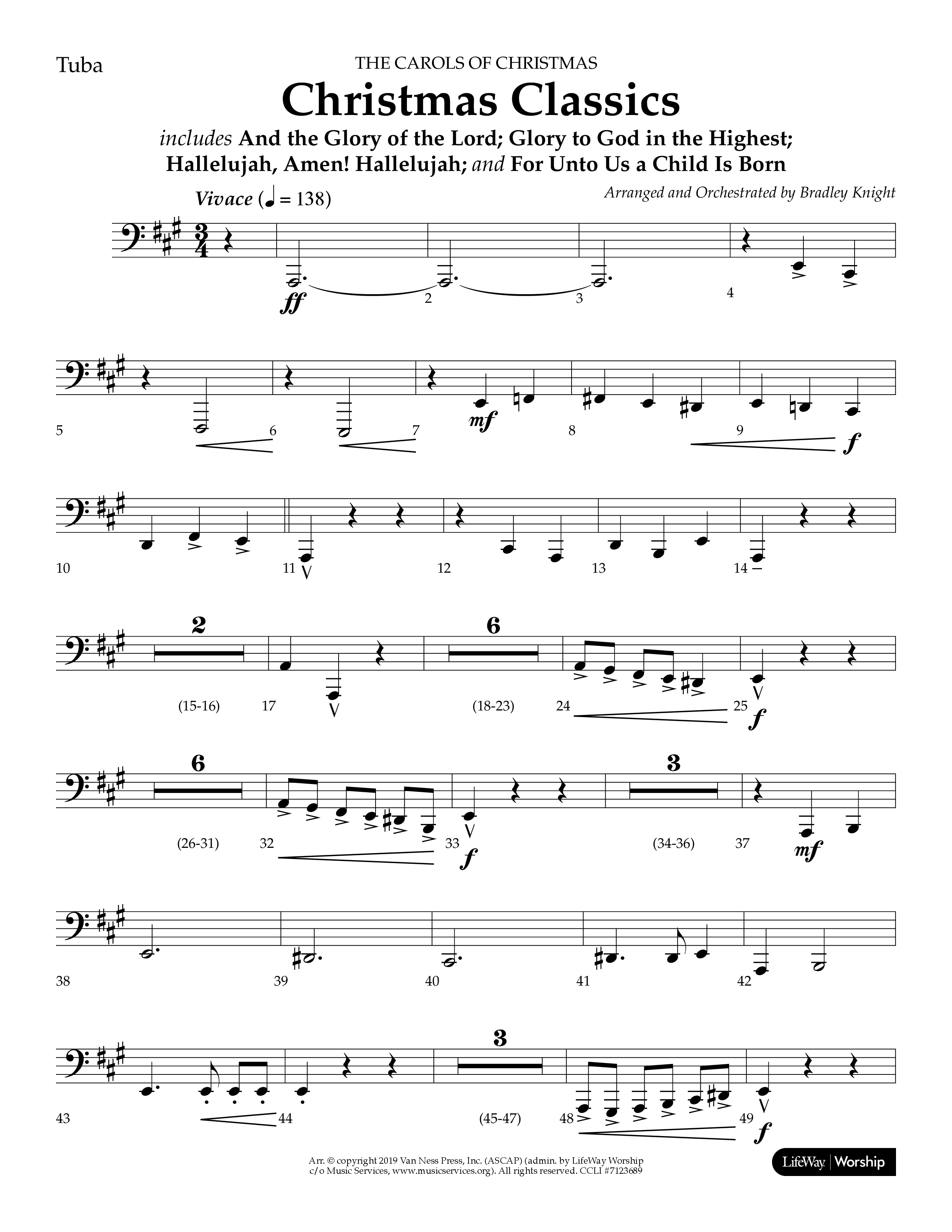 Christmas Classic (Choral Anthem SATB) Tuba (Lifeway Choral / Arr. Bradley Knight)