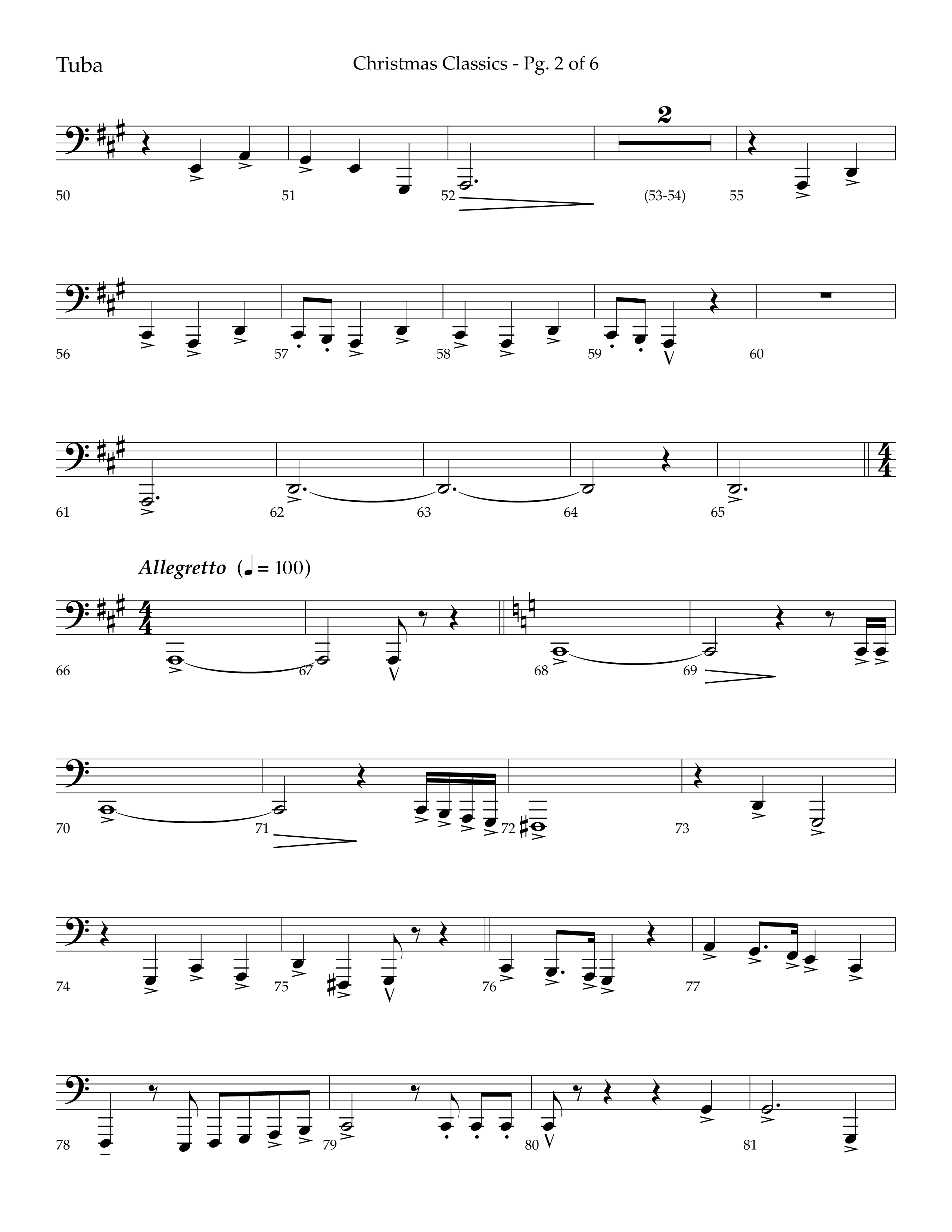 Christmas Classic (Choral Anthem SATB) Tuba (Lifeway Choral / Arr. Bradley Knight)