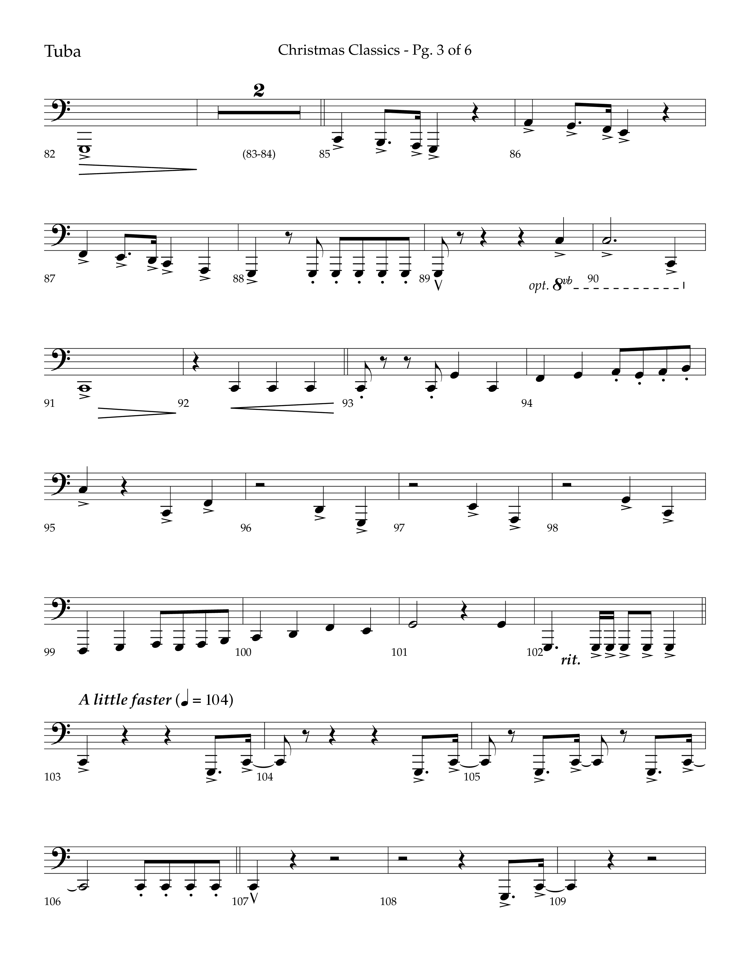 Christmas Classic (Choral Anthem SATB) Tuba (Lifeway Choral / Arr. Bradley Knight)