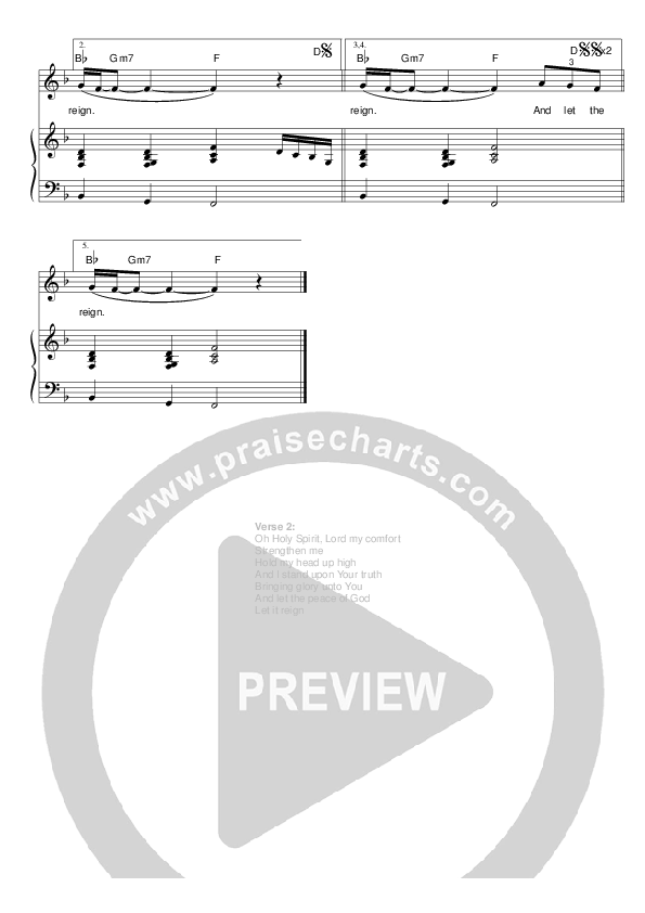 Let The Peace Of God Reign Piano/Vocal & Lead (Hillsong Worship)