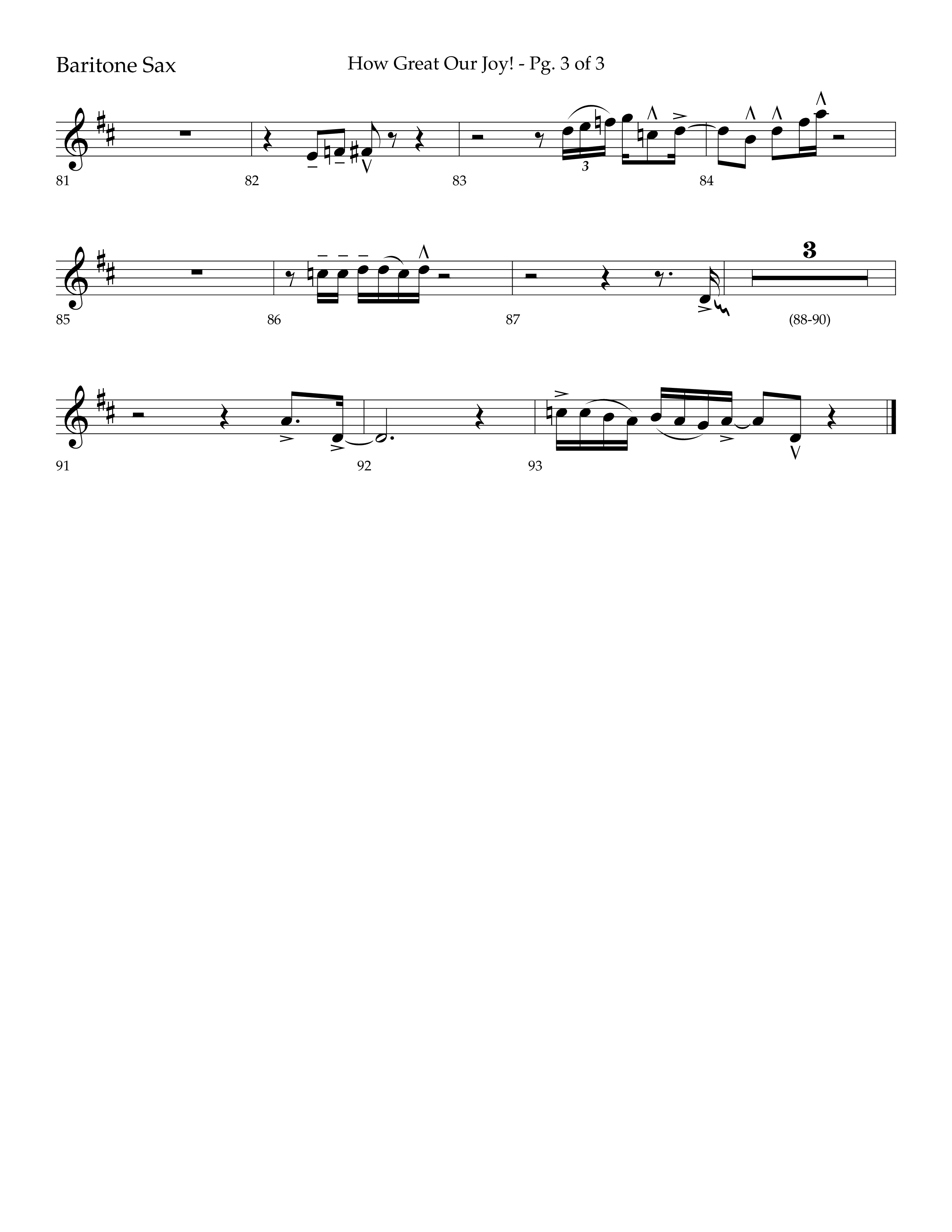 How Great Our Joy (Choral Anthem SATB) Bari Sax (Lifeway Choral / Arr. Bradley Knight)