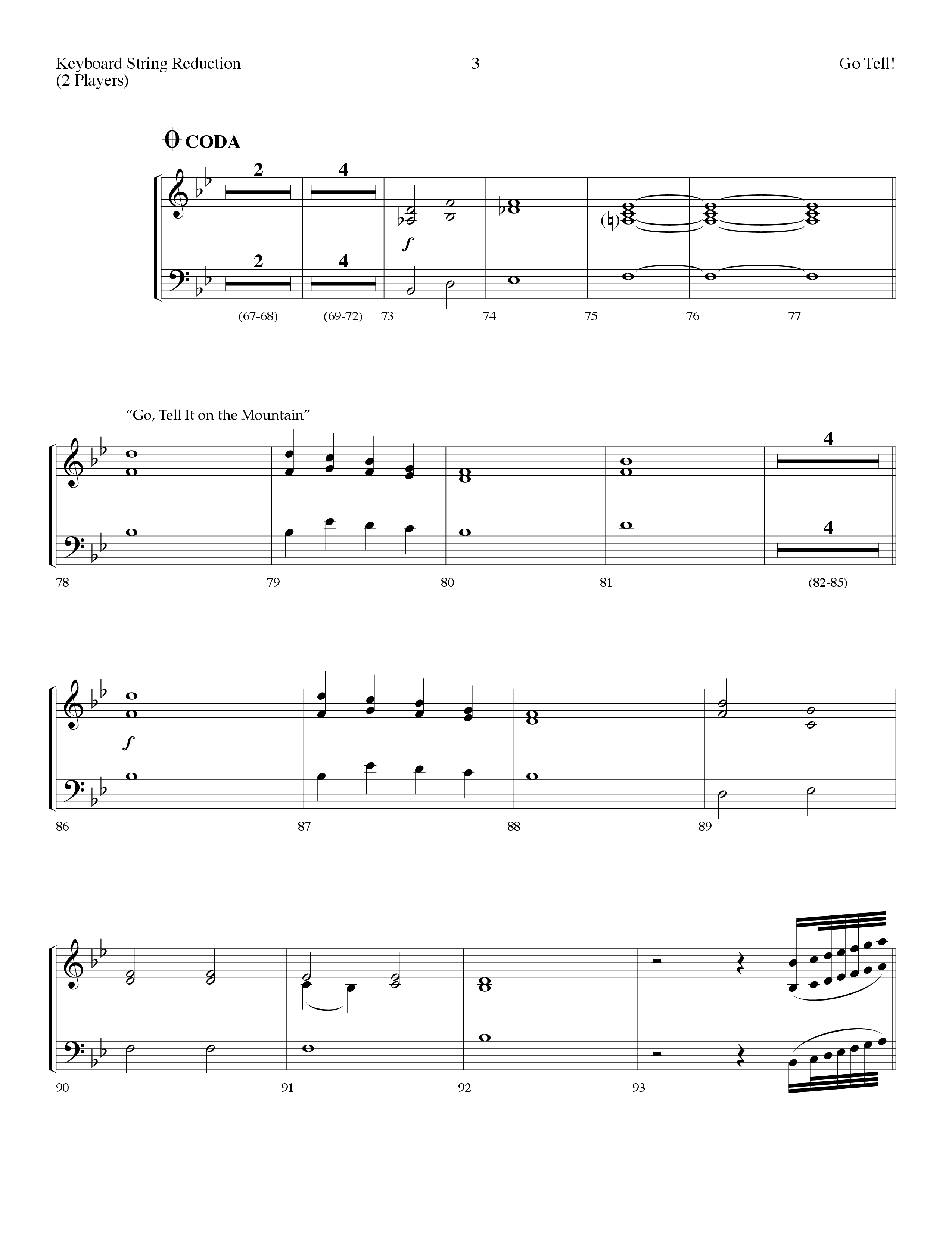 Go Tell (with Go Tell It On The Mountain) (Choral Anthem SATB) String Reduction (Lifeway Choral / Arr. Dennis Allen)