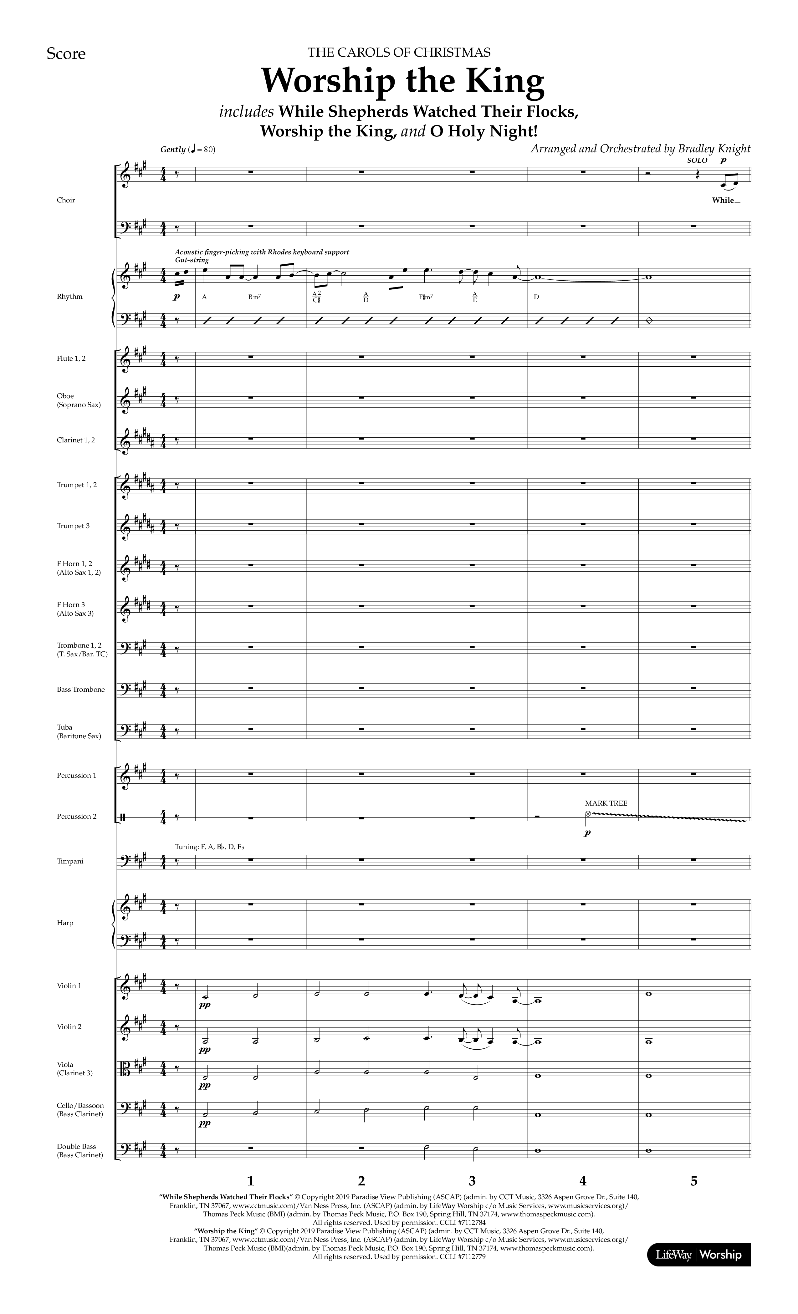 Worship the King (Choral Anthem SATB) Conductor's Score (Lifeway Choral / Arr. Bradley Knight)