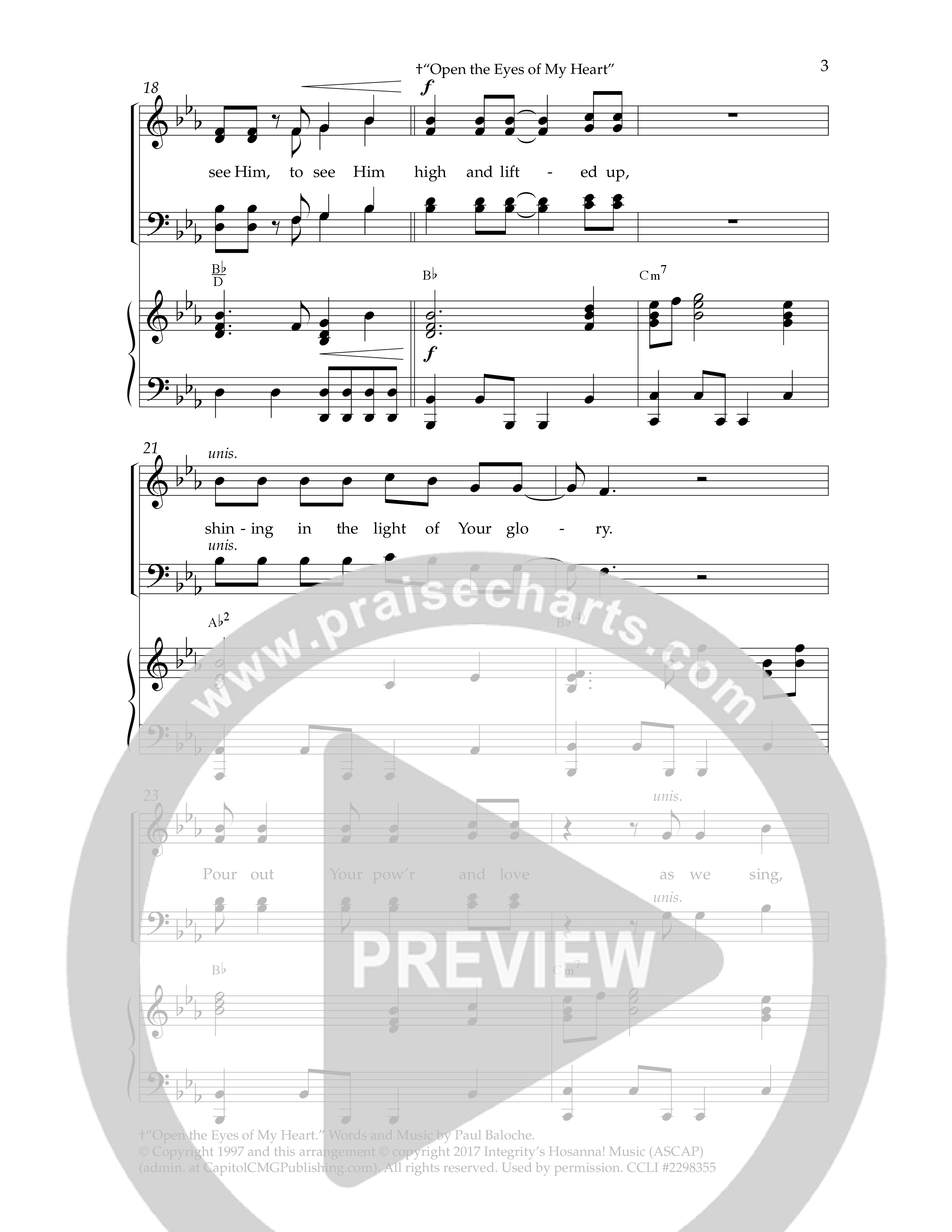 For Unto Us A Child Is Born (with Open The Eyes Of My Heart Lord) (Choral Anthem SATB) Anthem (SATB/Piano) (Lifeway Choral / Arr. Dennis Allen)