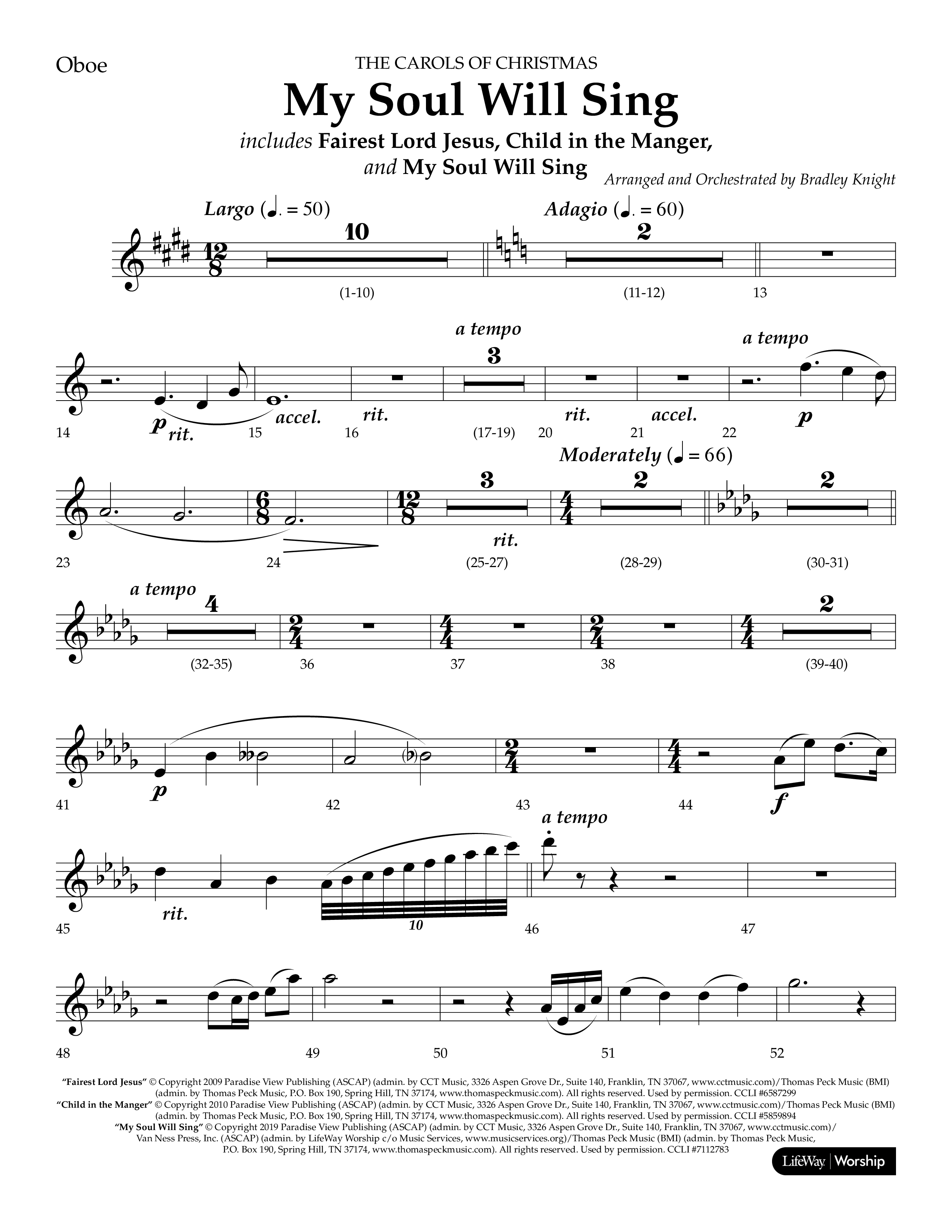My Soul Will Sing (Choral Anthem SATB) Oboe (Lifeway Choral / Arr. Bradley Knight)
