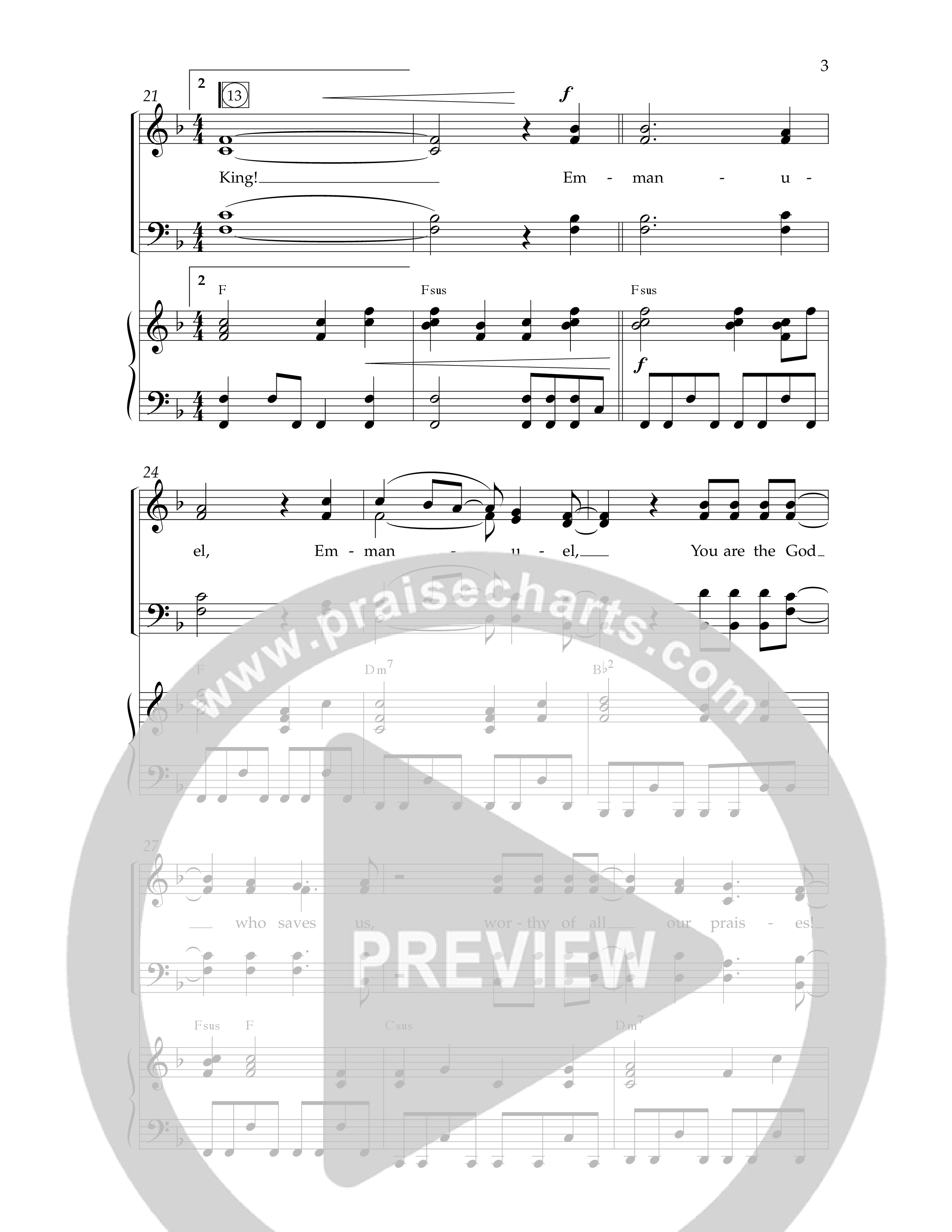 Angels From The Realms Of Glory (Emmanuel) (Choral Anthem SATB) Anthem (SATB/Piano) (Lifeway Choral / Arr. Dennis Allen)