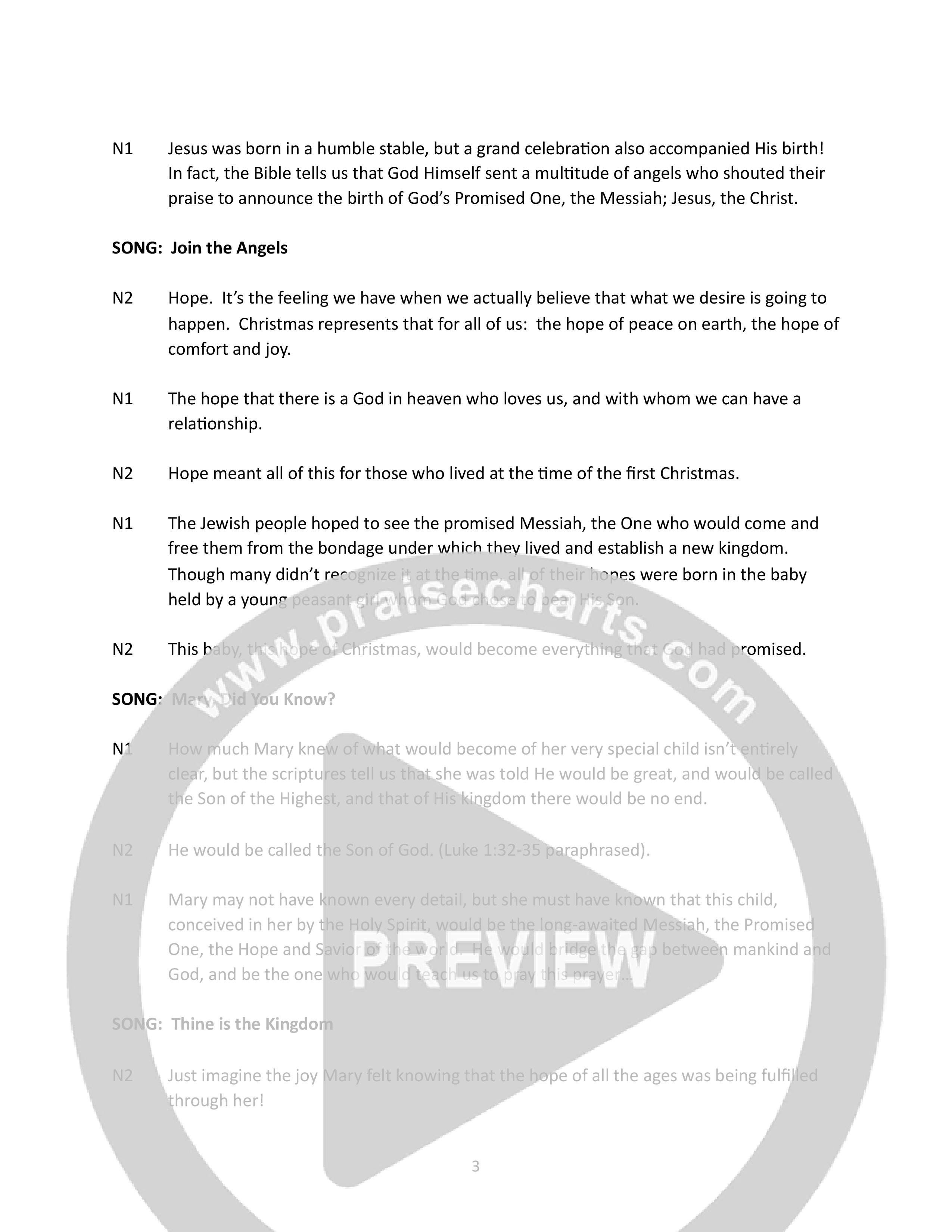 The Hope Of Christmas (11 Song Choral Collection) Instructions (Lifeway Choral / Arr. Dave Williamson)