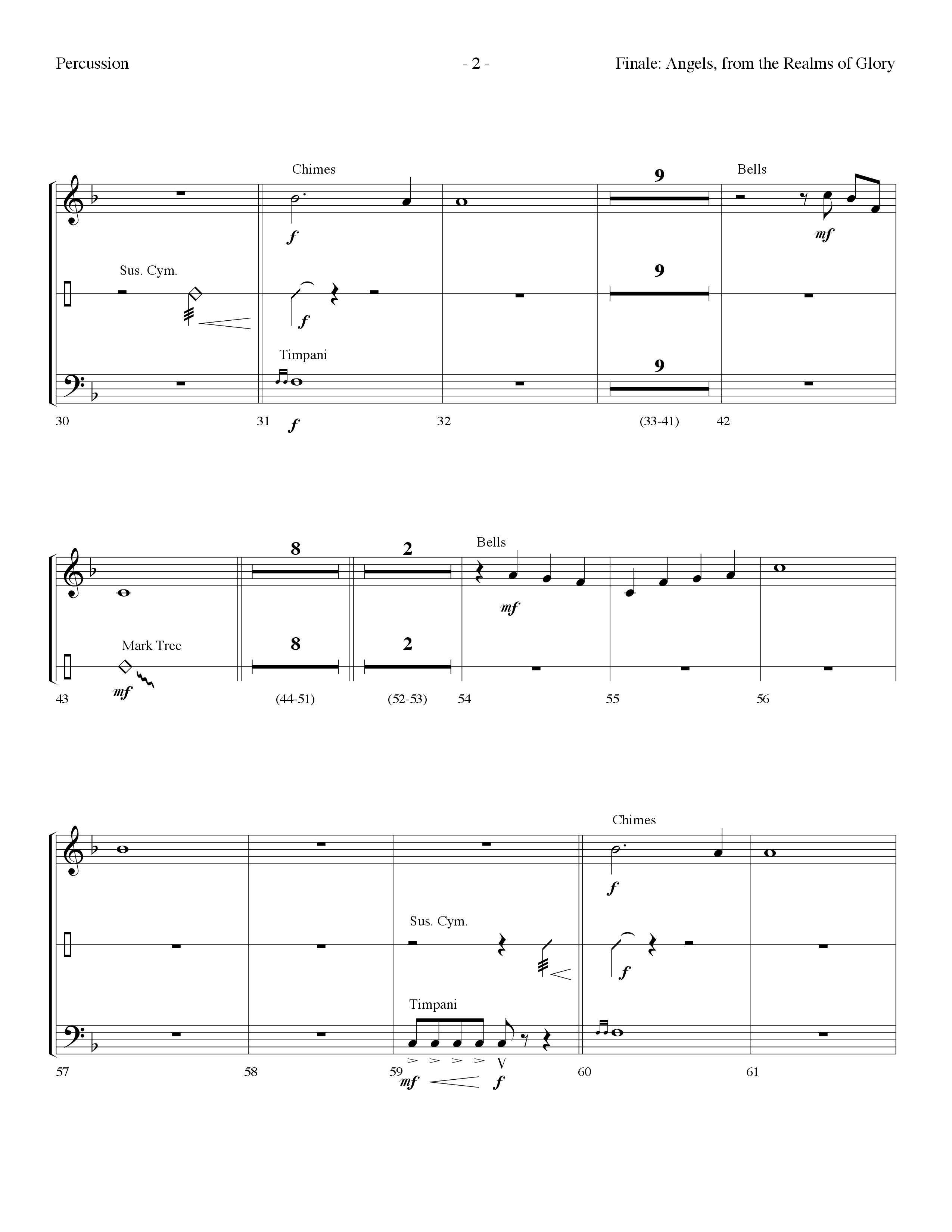 Finale: Angels From The Realms Of Glory (Emmanuel) (Choral Anthem SATB) Percussion (Lifeway Choral / Arr. Dennis Allen)