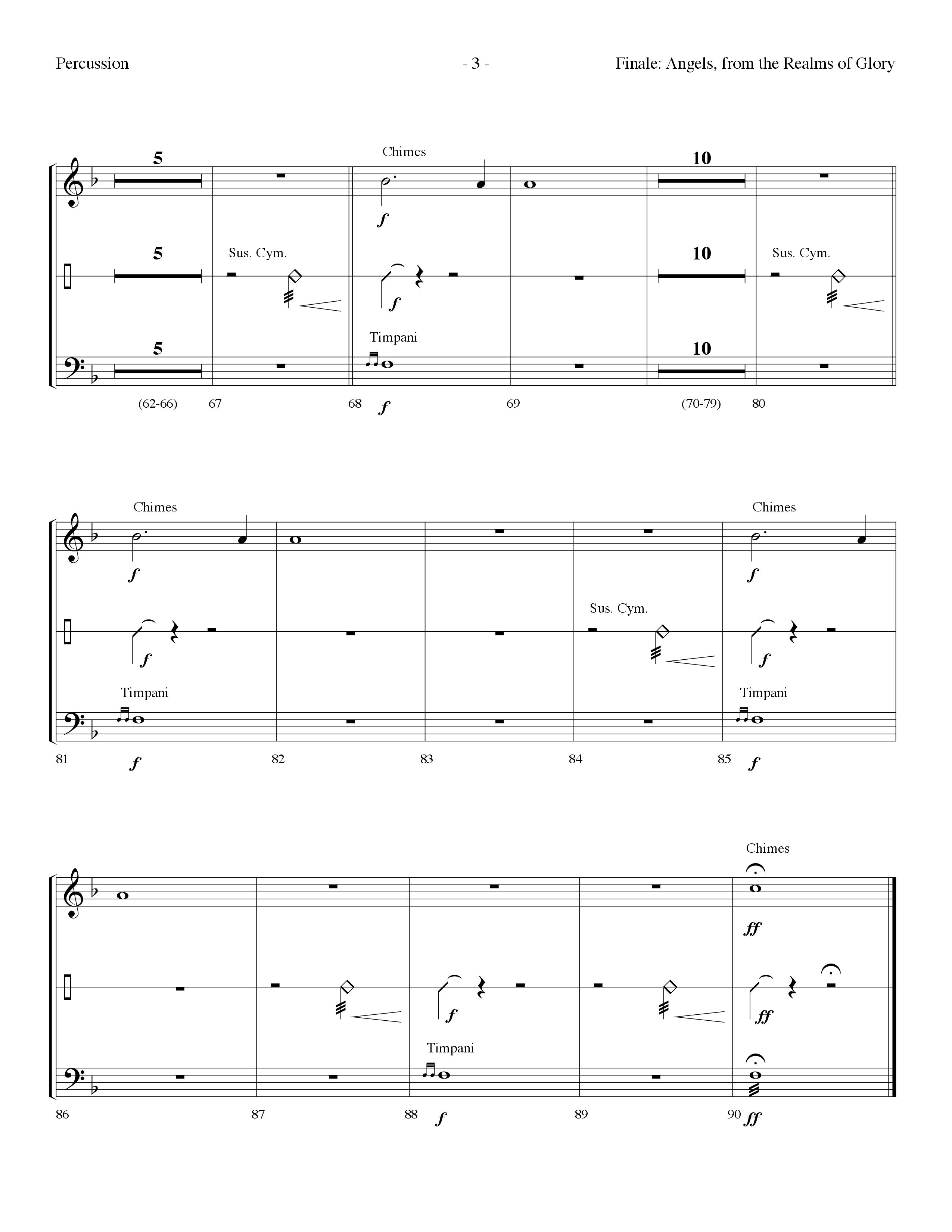 Finale: Angels From The Realms Of Glory (Emmanuel) (Choral Anthem SATB) Percussion (Lifeway Choral / Arr. Dennis Allen)