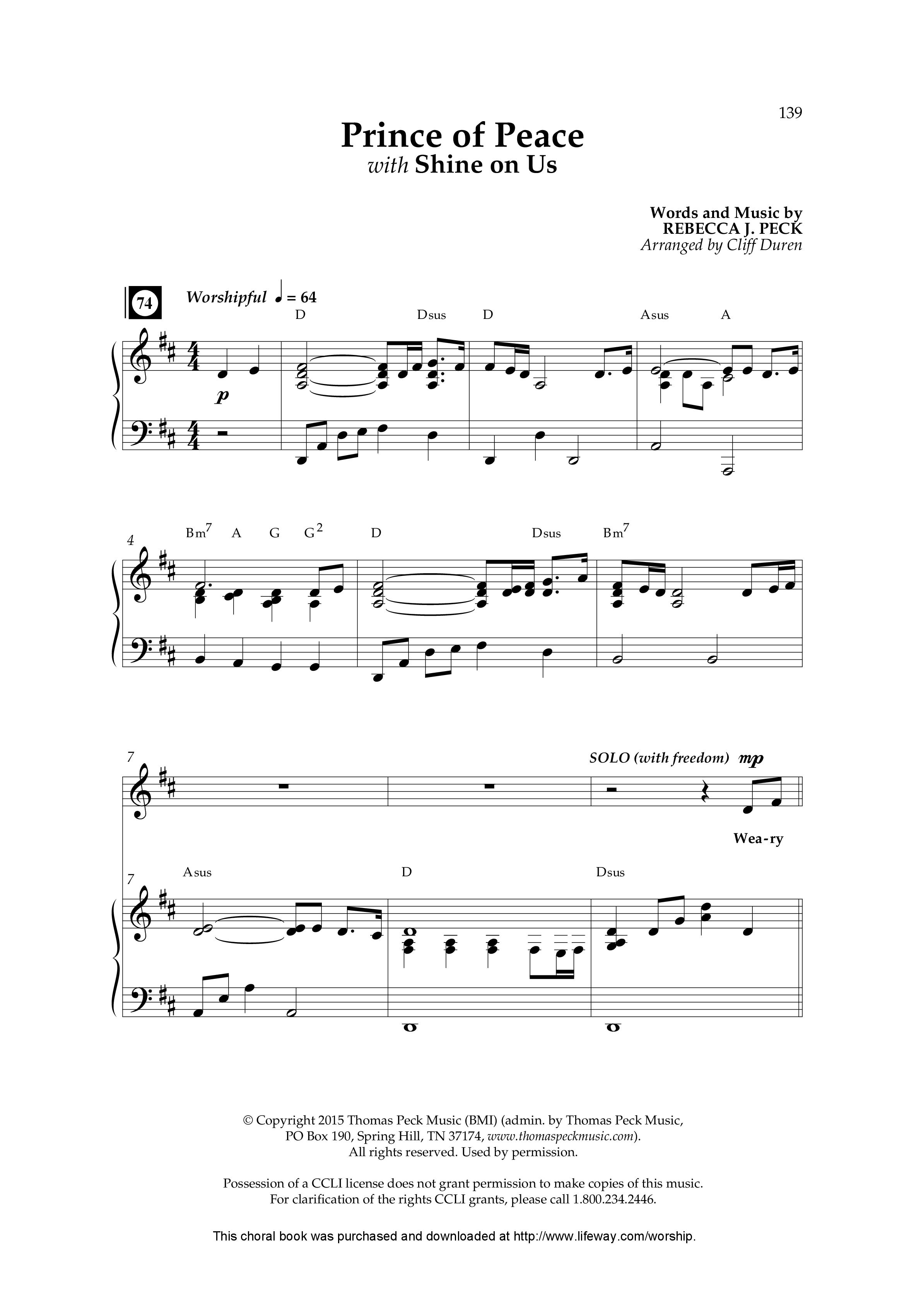 The Heart Of Christmas (11 Song Choral Collection) Song 10 (Piano SATB) (Lifeway Choral / Arr. Cliff Duren)